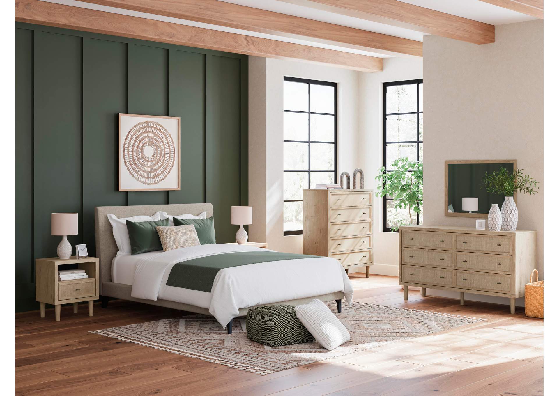 Cielden Queen Upholstered Bed with Roll Slats image 14