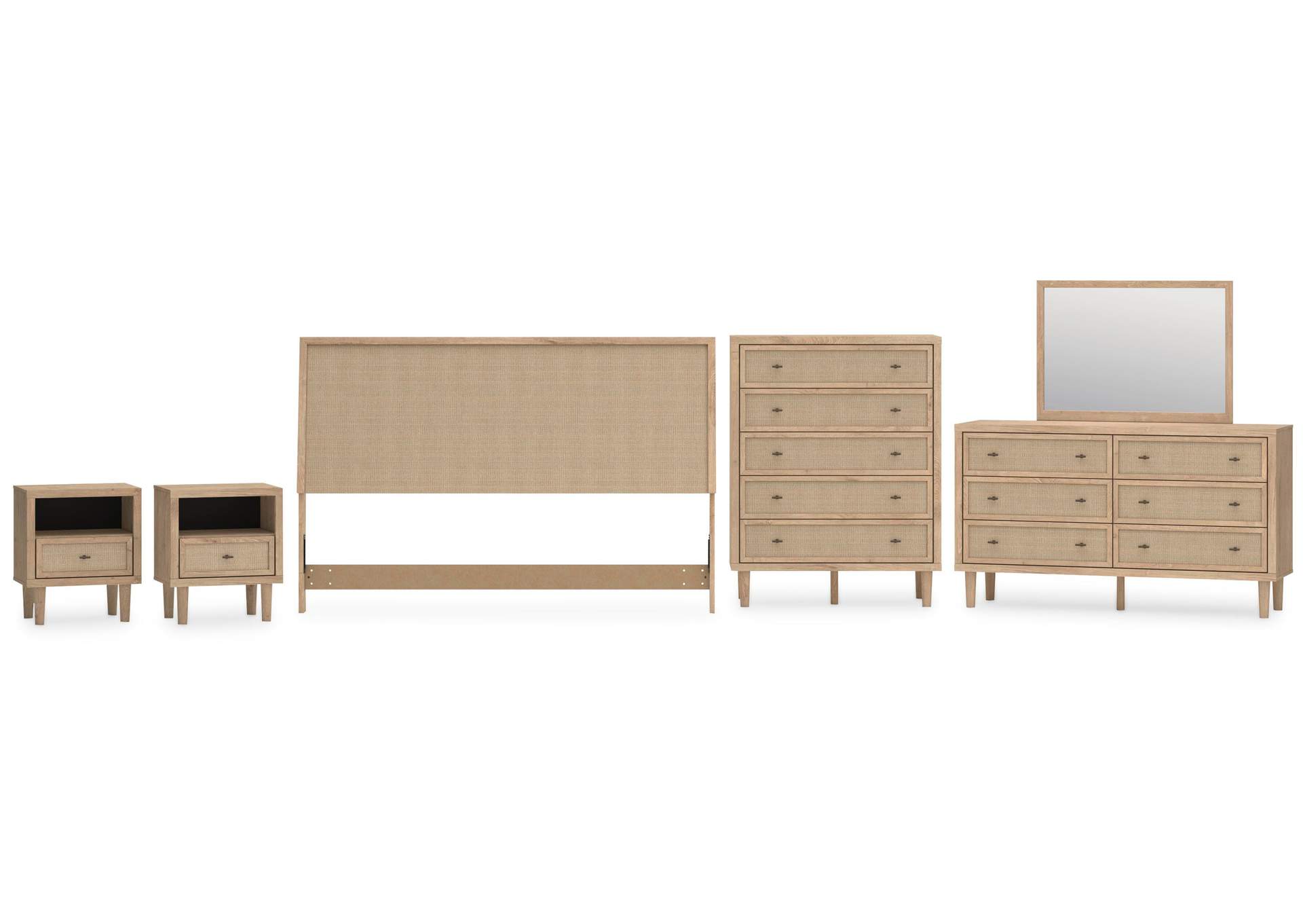 Cielden King Panel Headboard, Dresser, Mirror, Chest and 2 Nightstands image 1