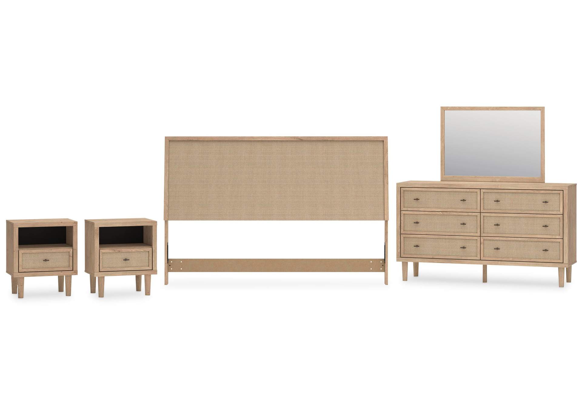 Cielden King Panel Headboard, Dresser, Mirror and 2 Nightstands image 1