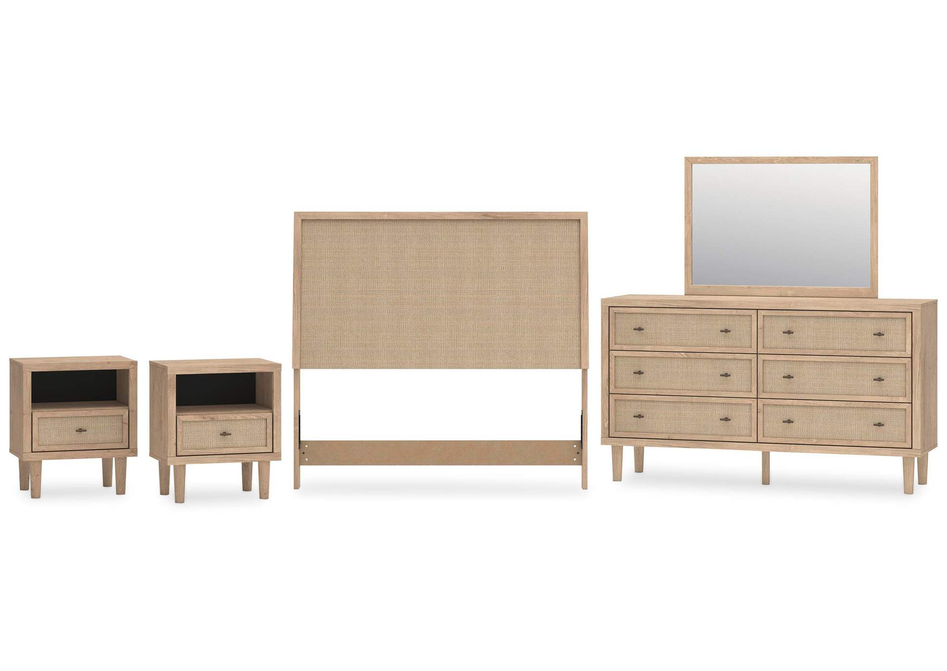 Cielden Full Panel Headboard, Dresser, Mirror and 2 Nightstands image 1
