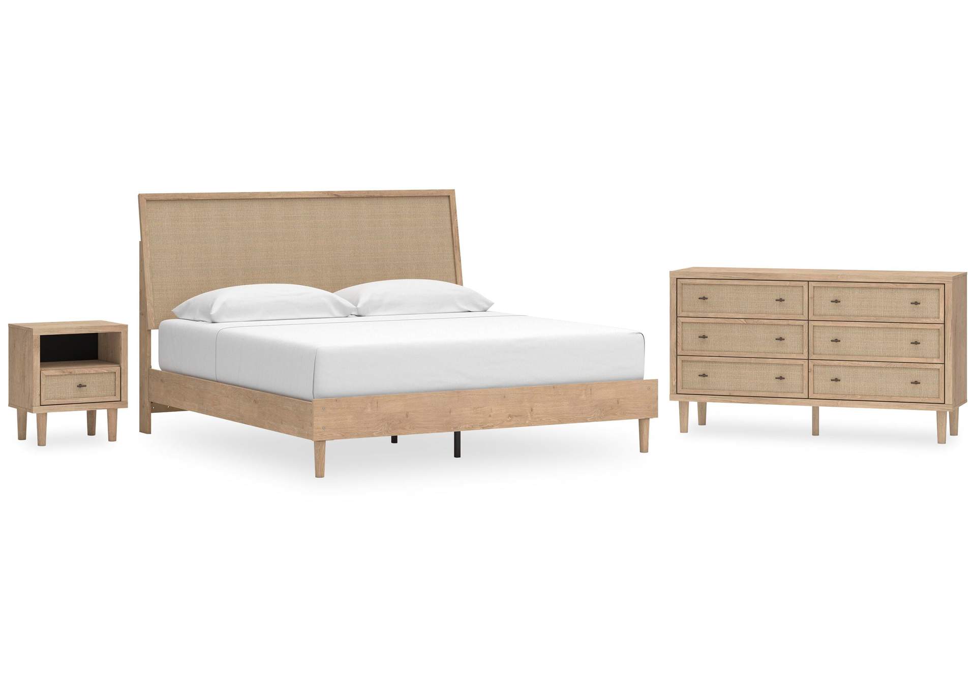 Cielden King Panel Bed with Dresser and Nightstand image 1