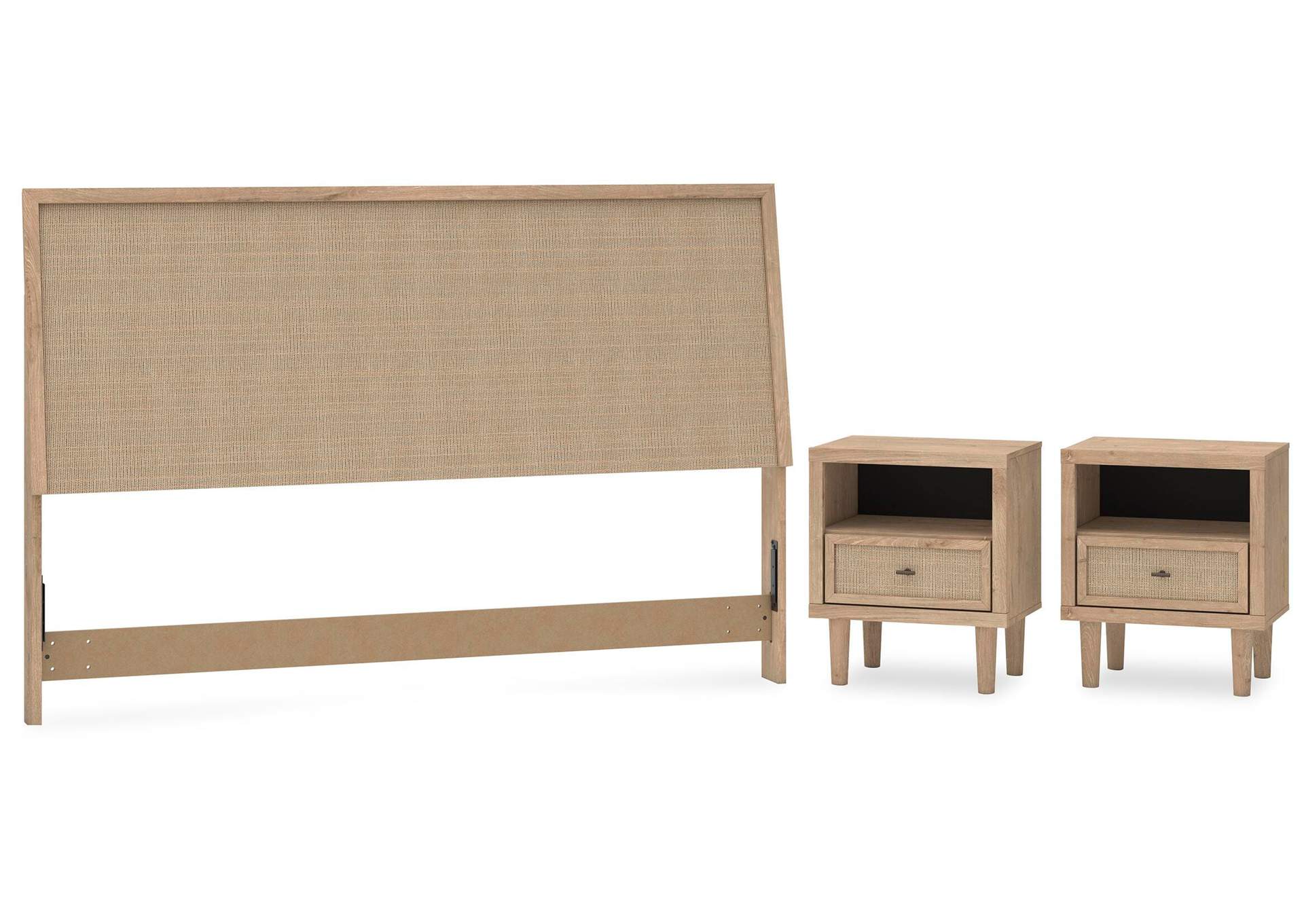 Cielden King Panel Headboard and 2 Nightstands image 1