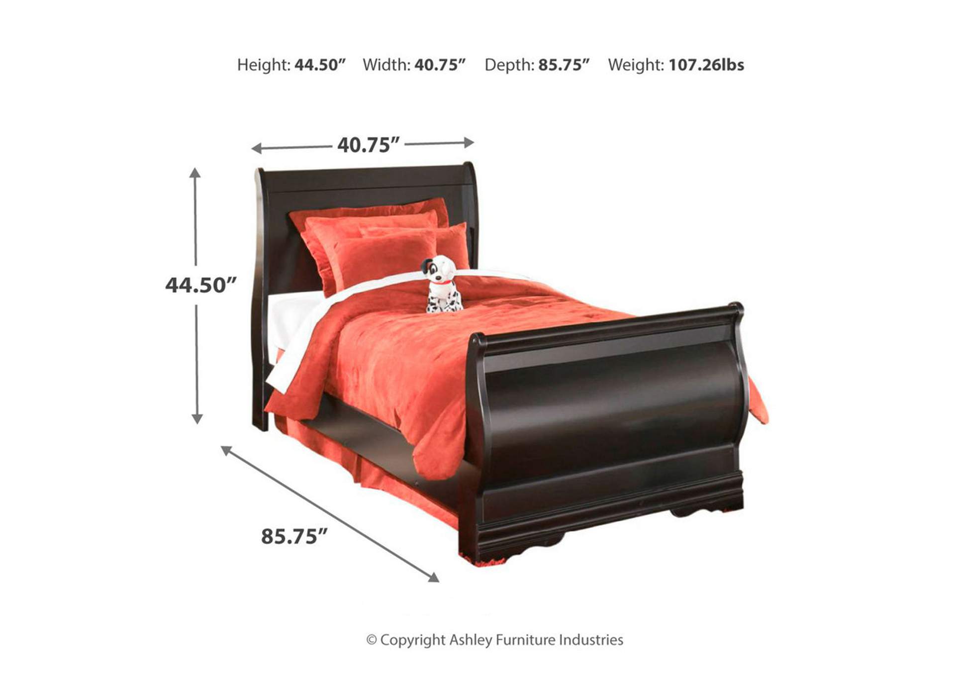 Huey Vineyard Twin Sleigh Bed image 7