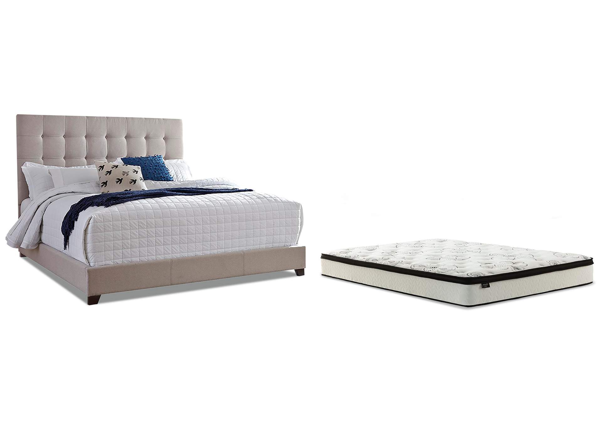 Dolante King Upholstered Bed with Mattress image 1