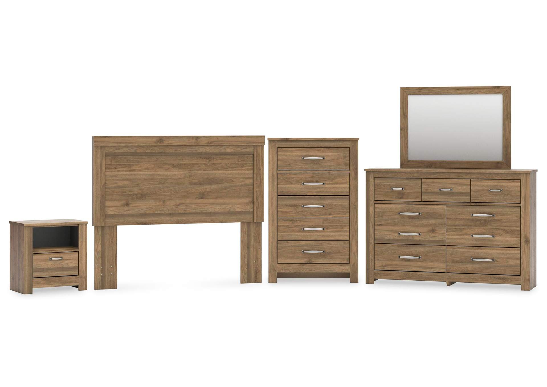 Zanbrook Queen Panel Headboard, Dresser, Mirror, Chest and Nightstand image 1