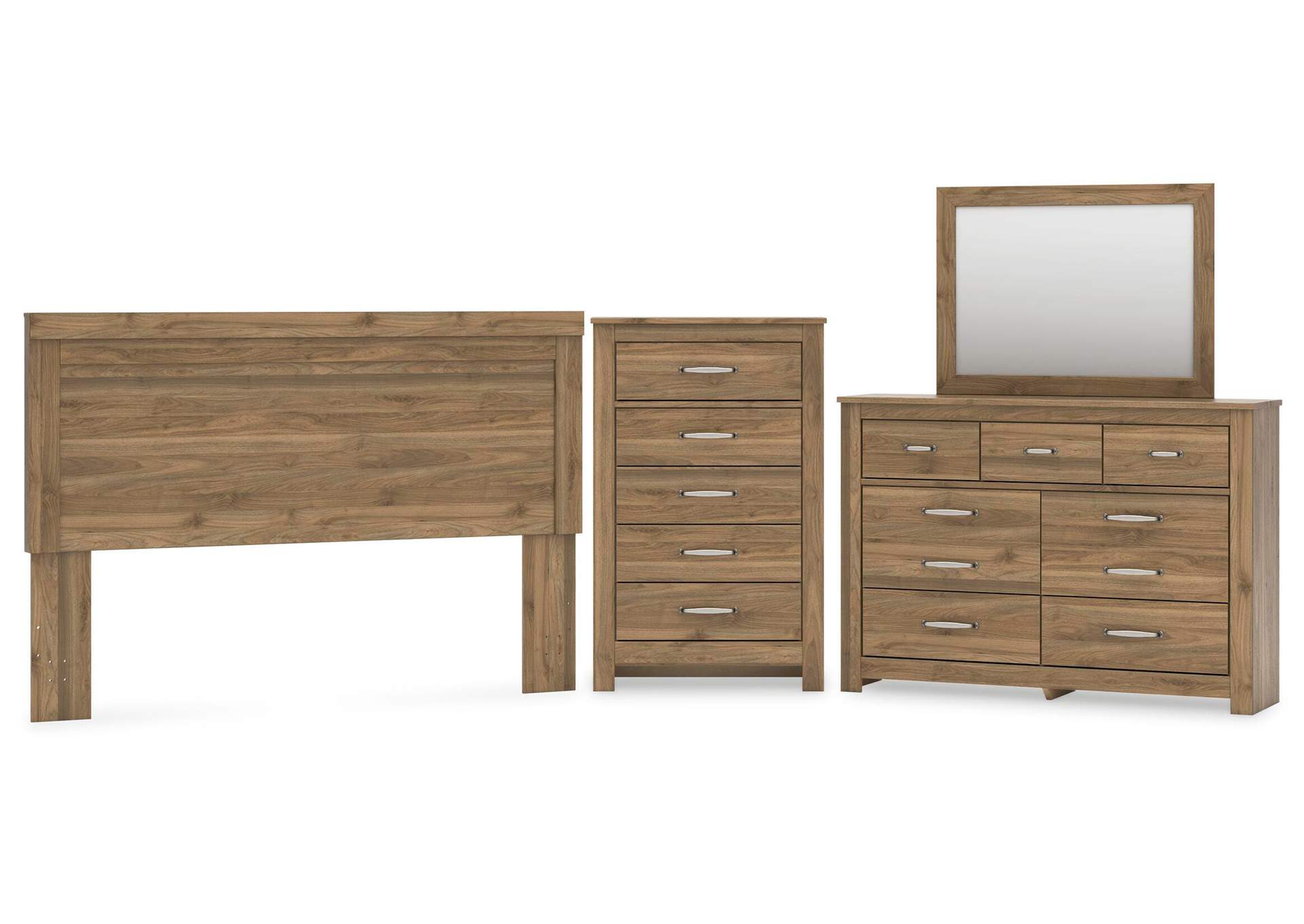 Zanbrook King Panel Headboard, Dresser, Mirror and Chest
