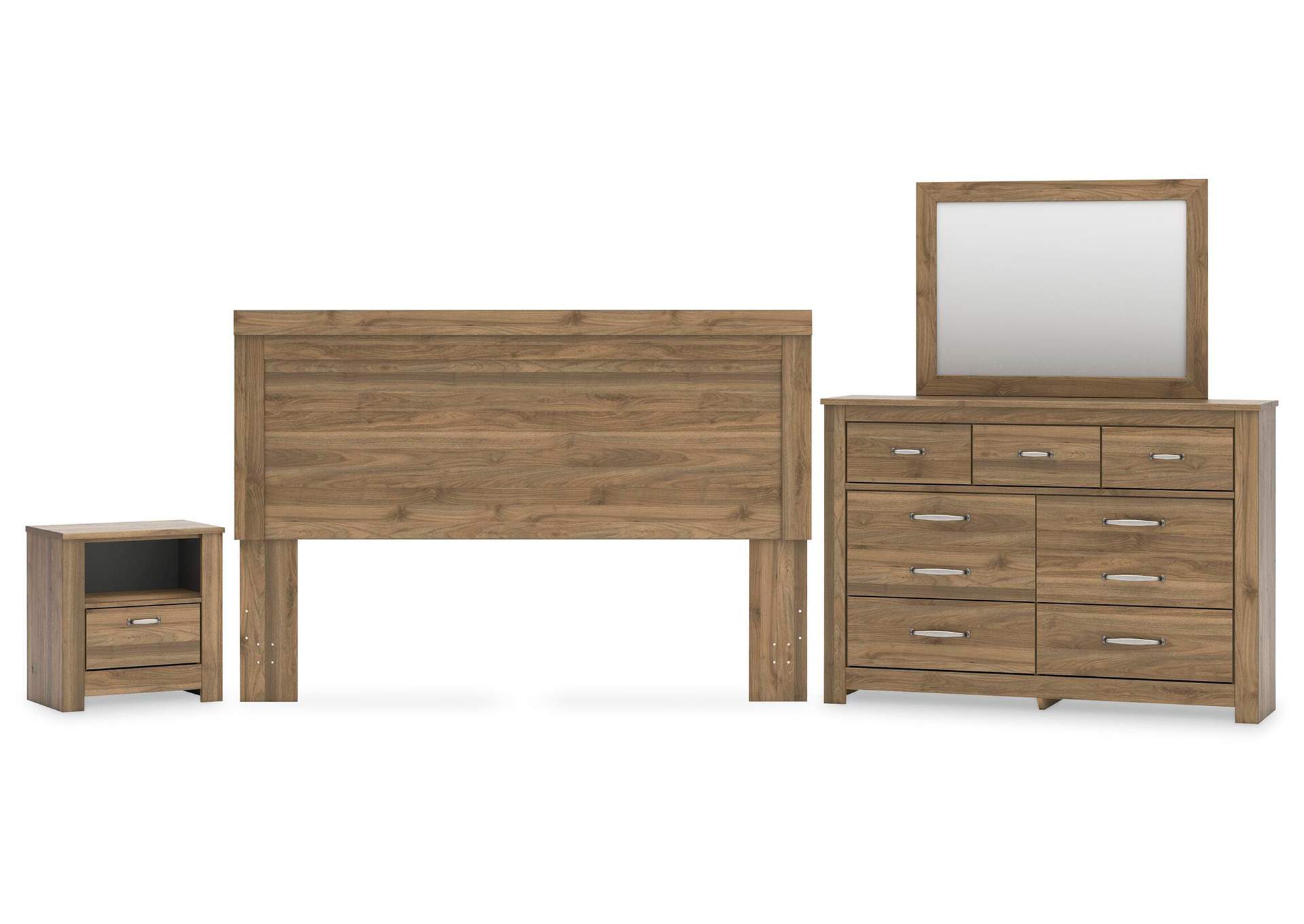 Zanbrook King Panel Headboard, Dresser, Mirror and Nightstand