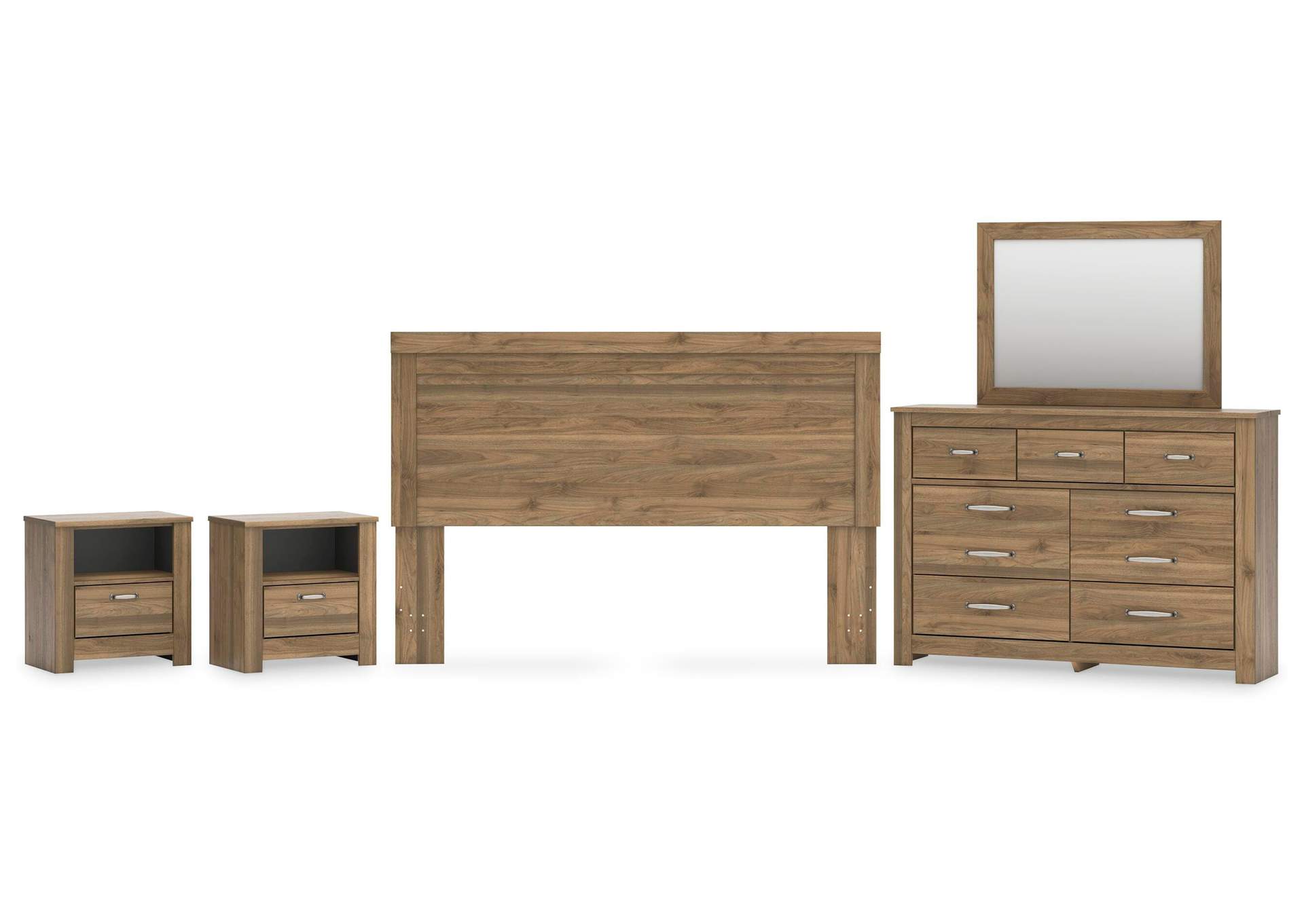 Zanbrook King Panel Headboard, Dresser, Mirror and 2 Nightstands image 1