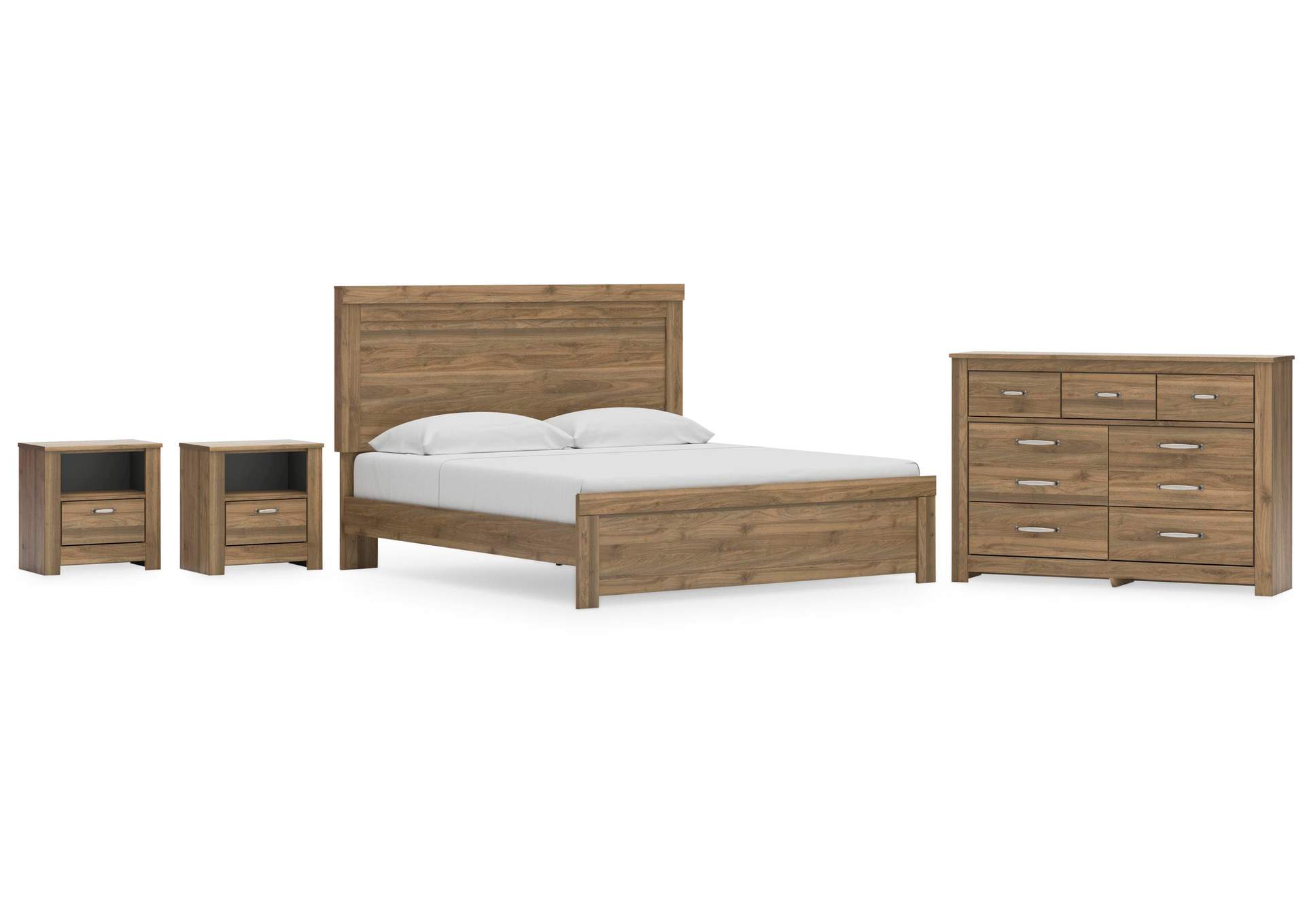 Zanbrook King Panel Bed, Dresser and 2 Nightstands image 1