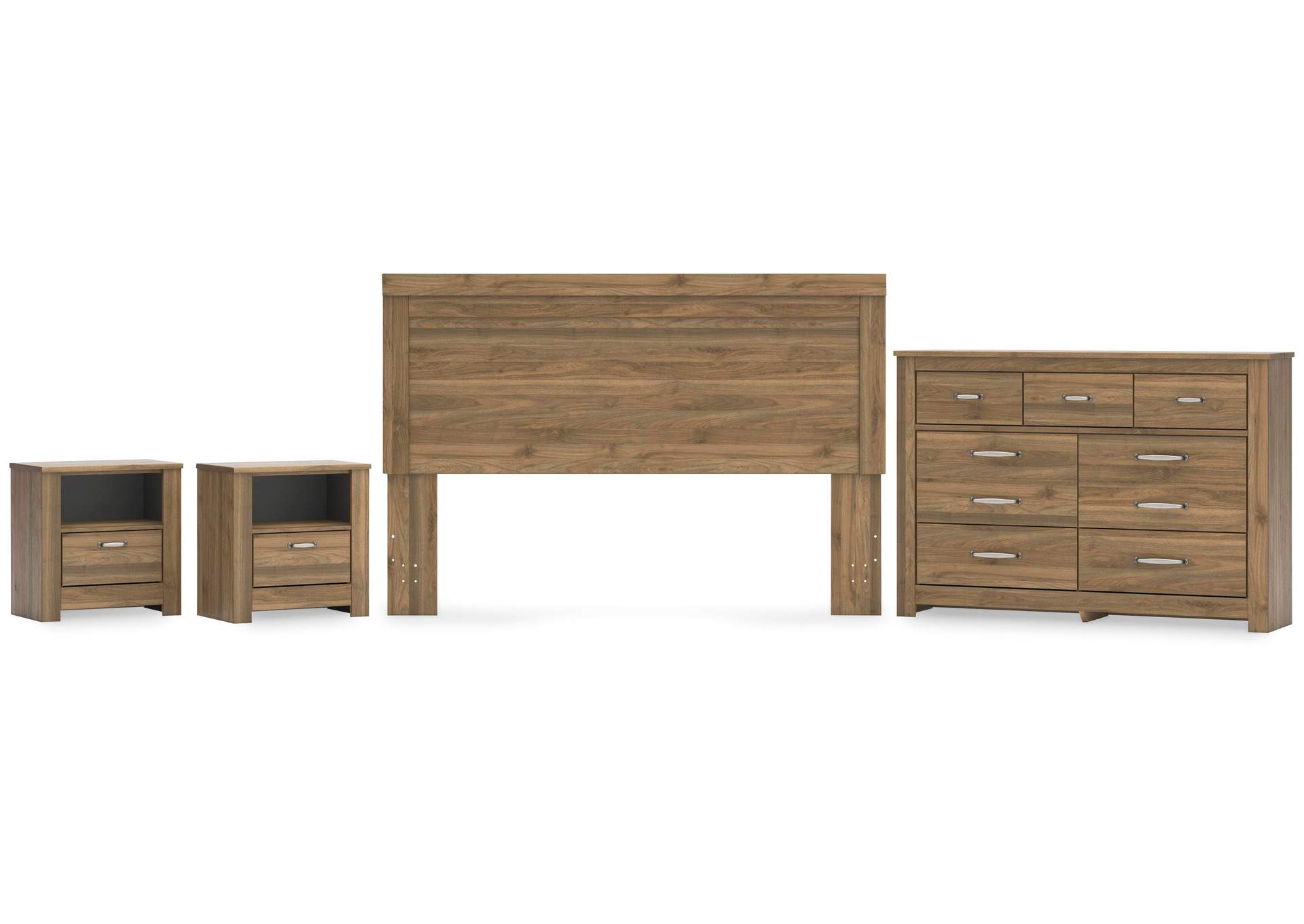 Zanbrook King Panel Headboard, Dresser, Mirror and 2 Nightstands image 1