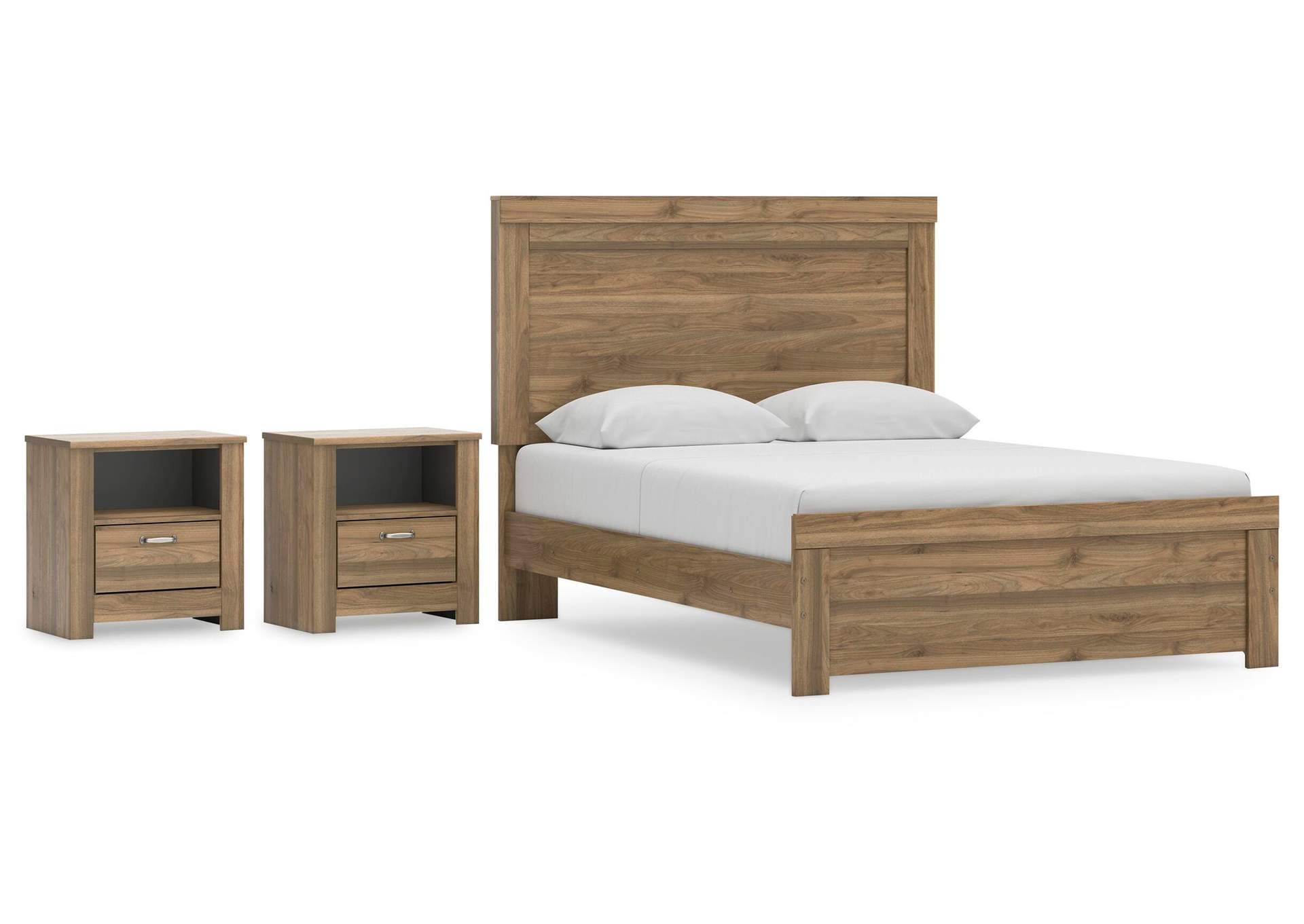 Zanbrook Queen Panel Bed with 2 Nightstands image 1