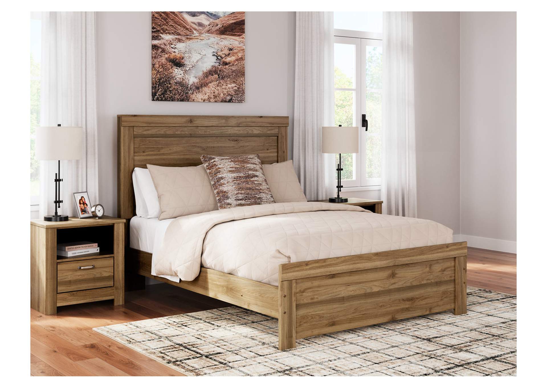 バクアリード Zanbrook Queen Panel Bed