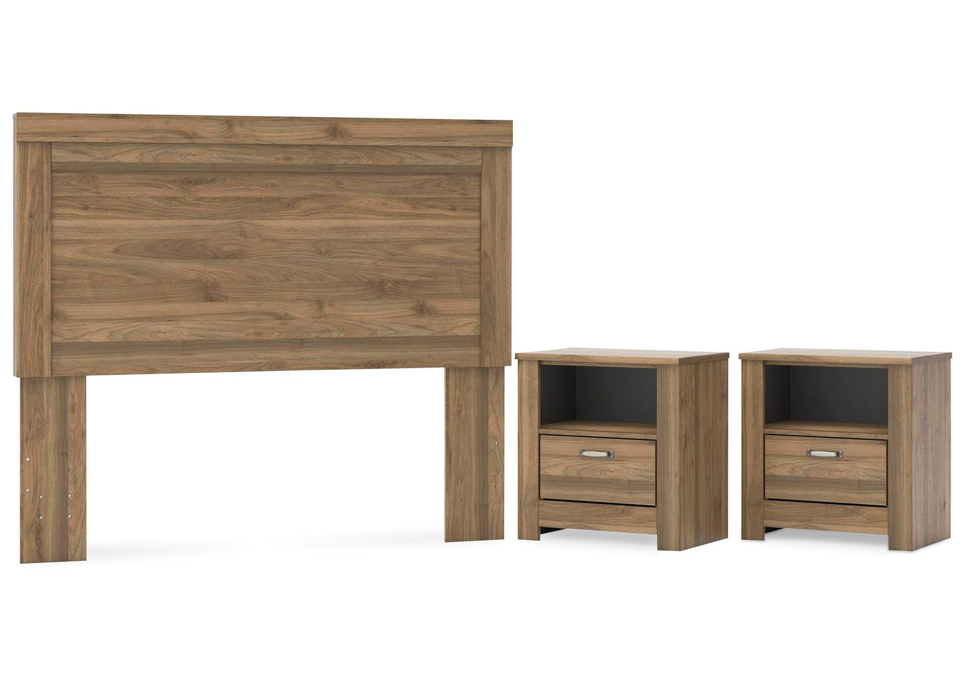Zanbrook Queen Panel Headboard with 2 Nightstands image 1
