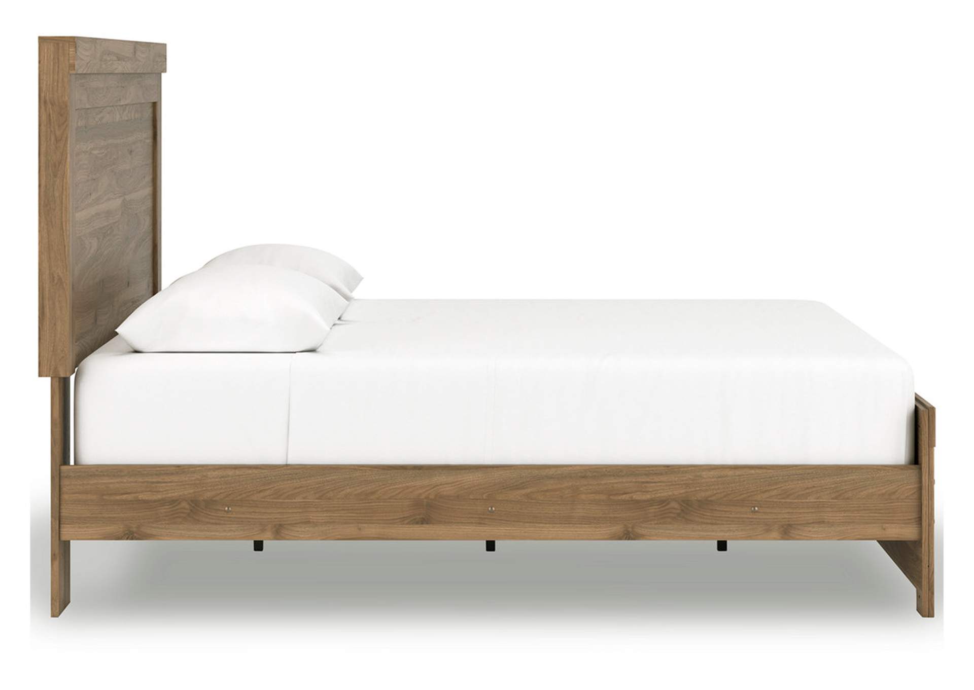 Zanbrook King Panel Bed with Mirrored Dresser, Chest and Nightstand