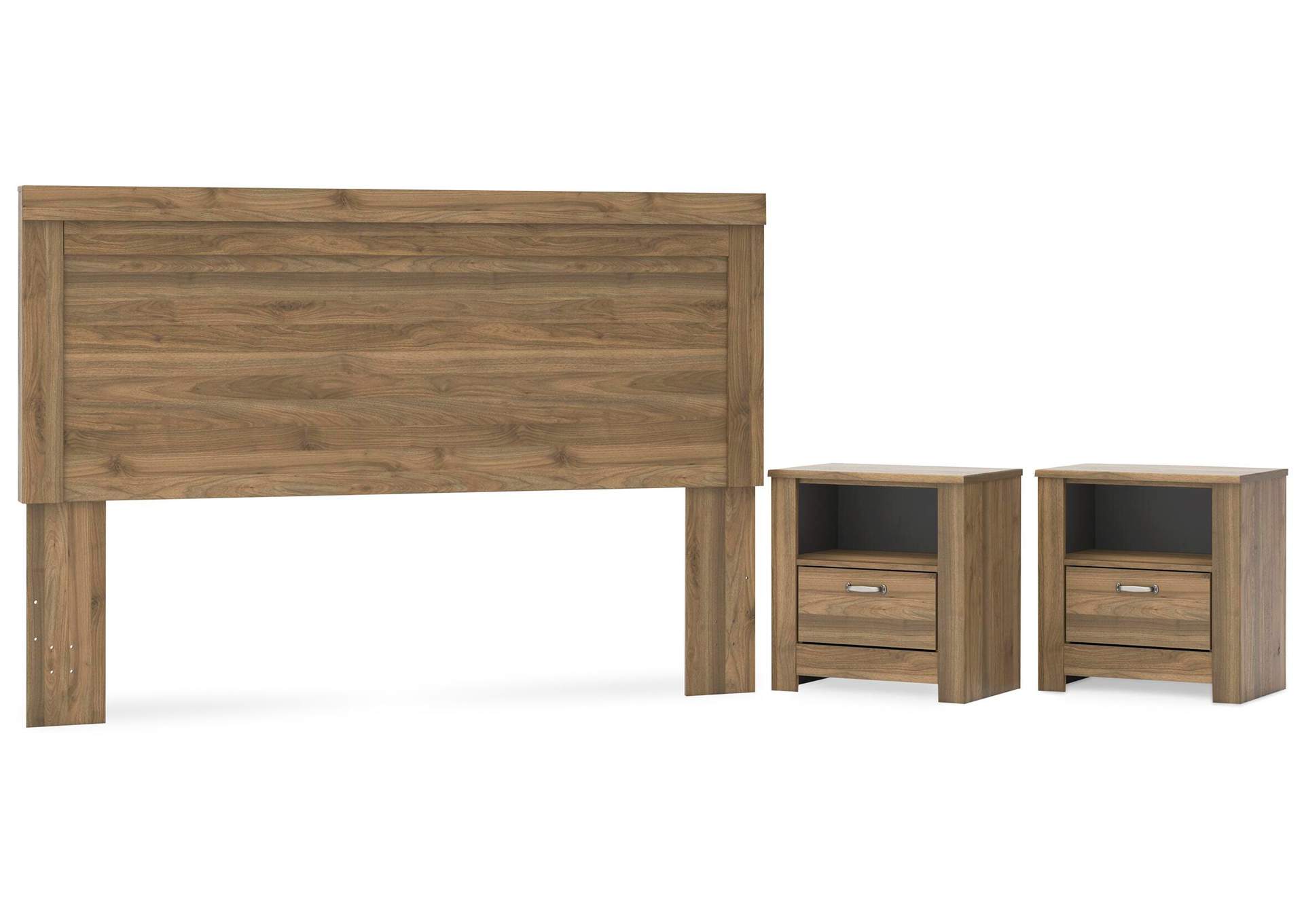 Zanbrook King Panel Headboard with 2 Nightstands image 1
