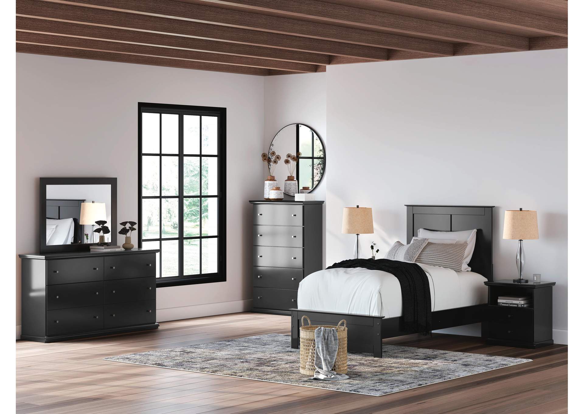Maribel Queen Panel Bed, Dresser, Mirror and Nightstand image 16