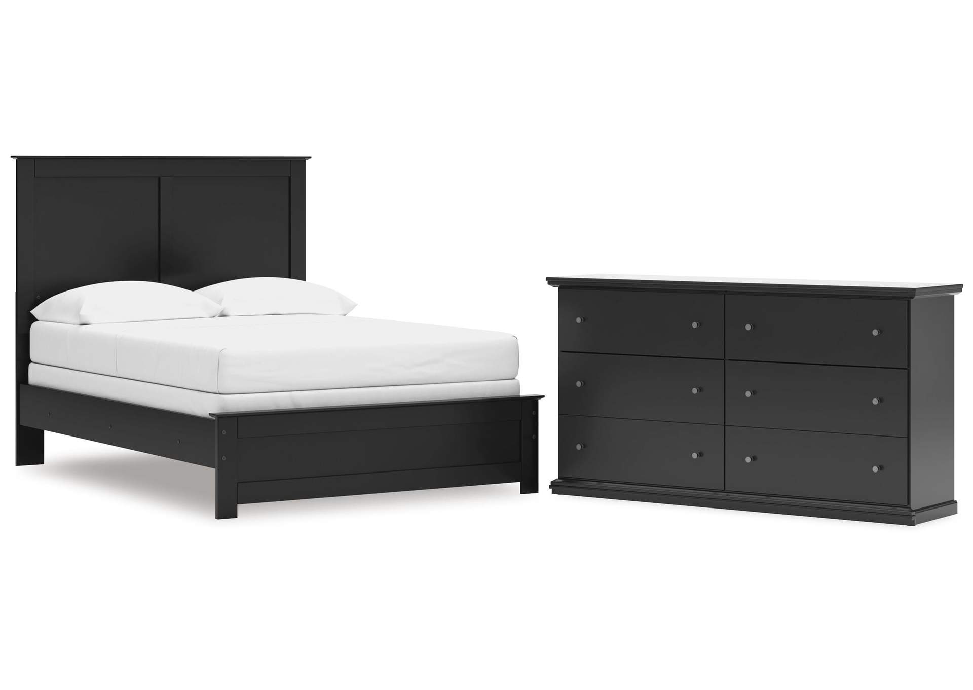 Maribel Full Panel Bed and Dresser image 1