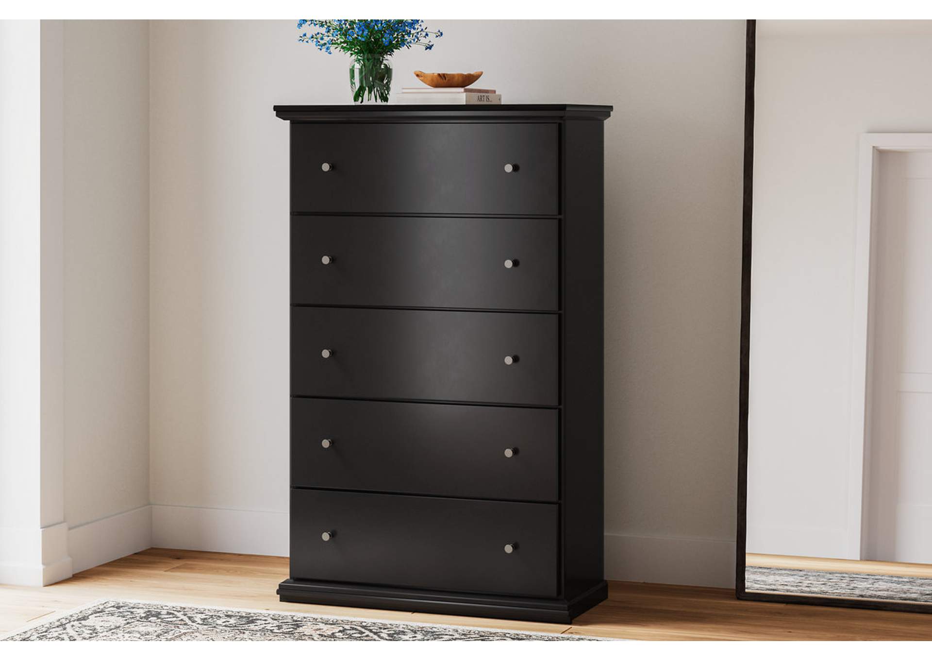 Maribel Full Panel Bed with Mirrored Dresser, Chest and Nightstand image 11