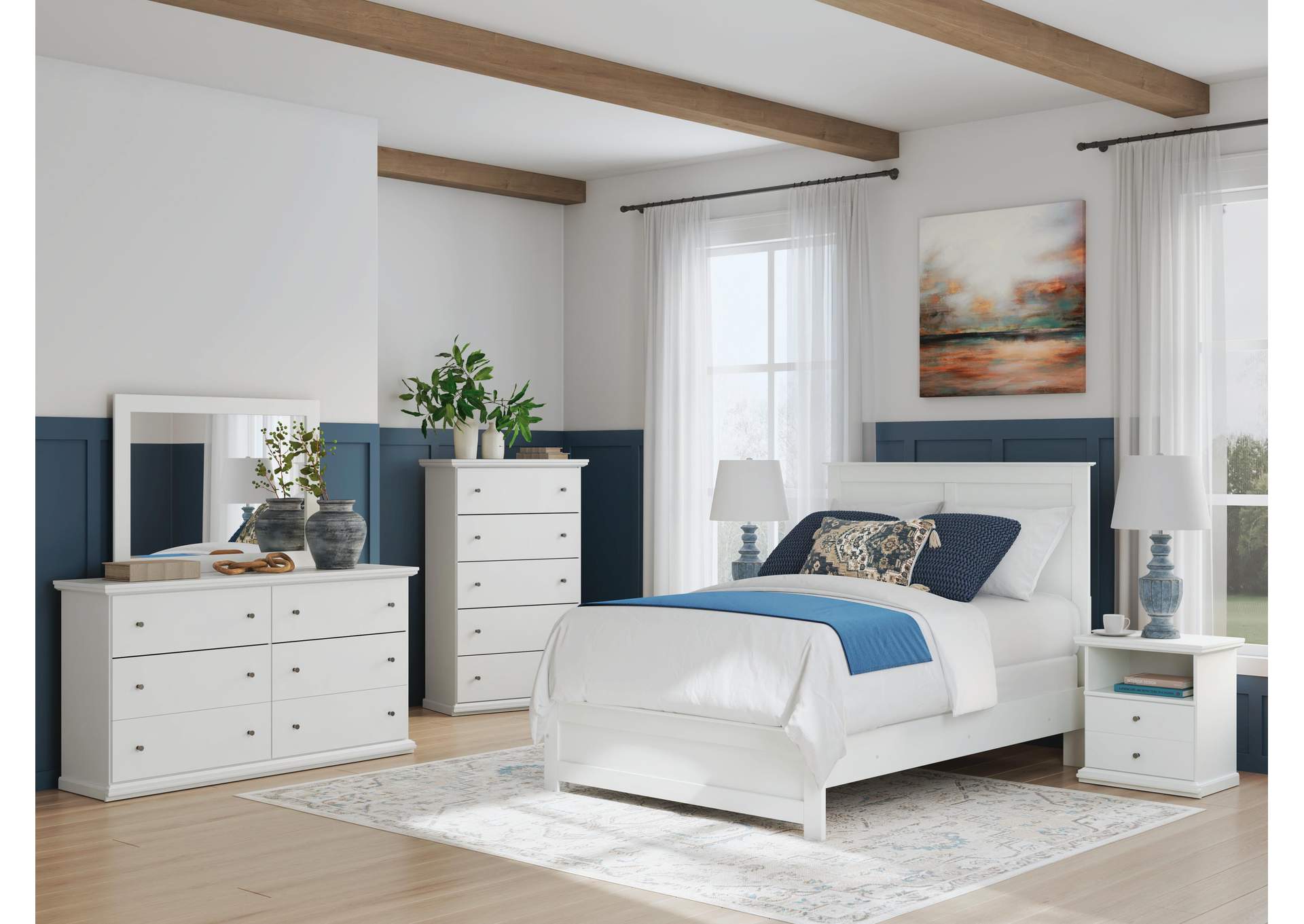 Bostwick Shoals Full Panel Bed, Dresser, Mirror, Chest and 2 Nightstands image 5