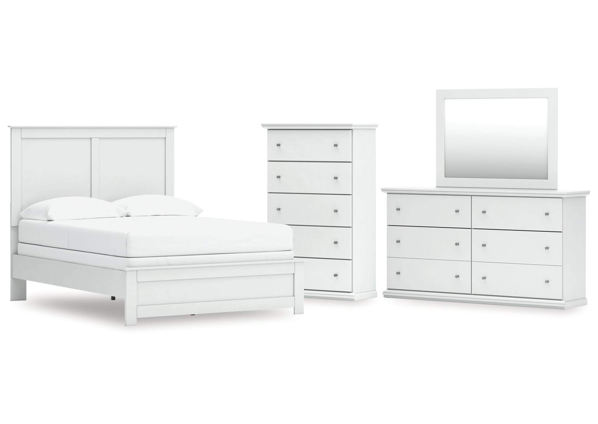 Bostwick Shoals Full Panel Bed with Mirrored Dresser and Chest image 1