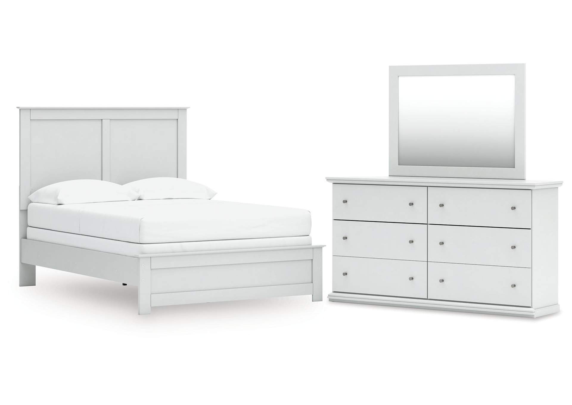 Bostwick Shoals Full Panel Bed with Mirrored Dresser