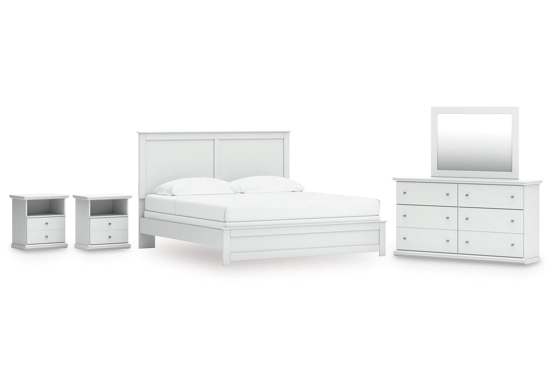 Bostwick Shoals King Panel Bed, Dresser, Mirror and 2 Nightstands image 1