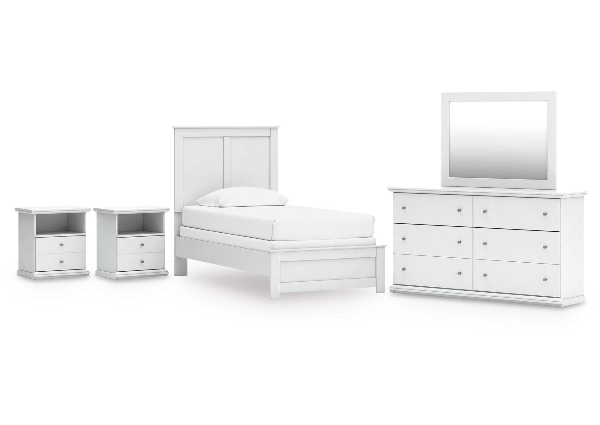 Bostwick Shoals Twin Panel Bed, Dresser, Mirror and 2 Nightstands image 1