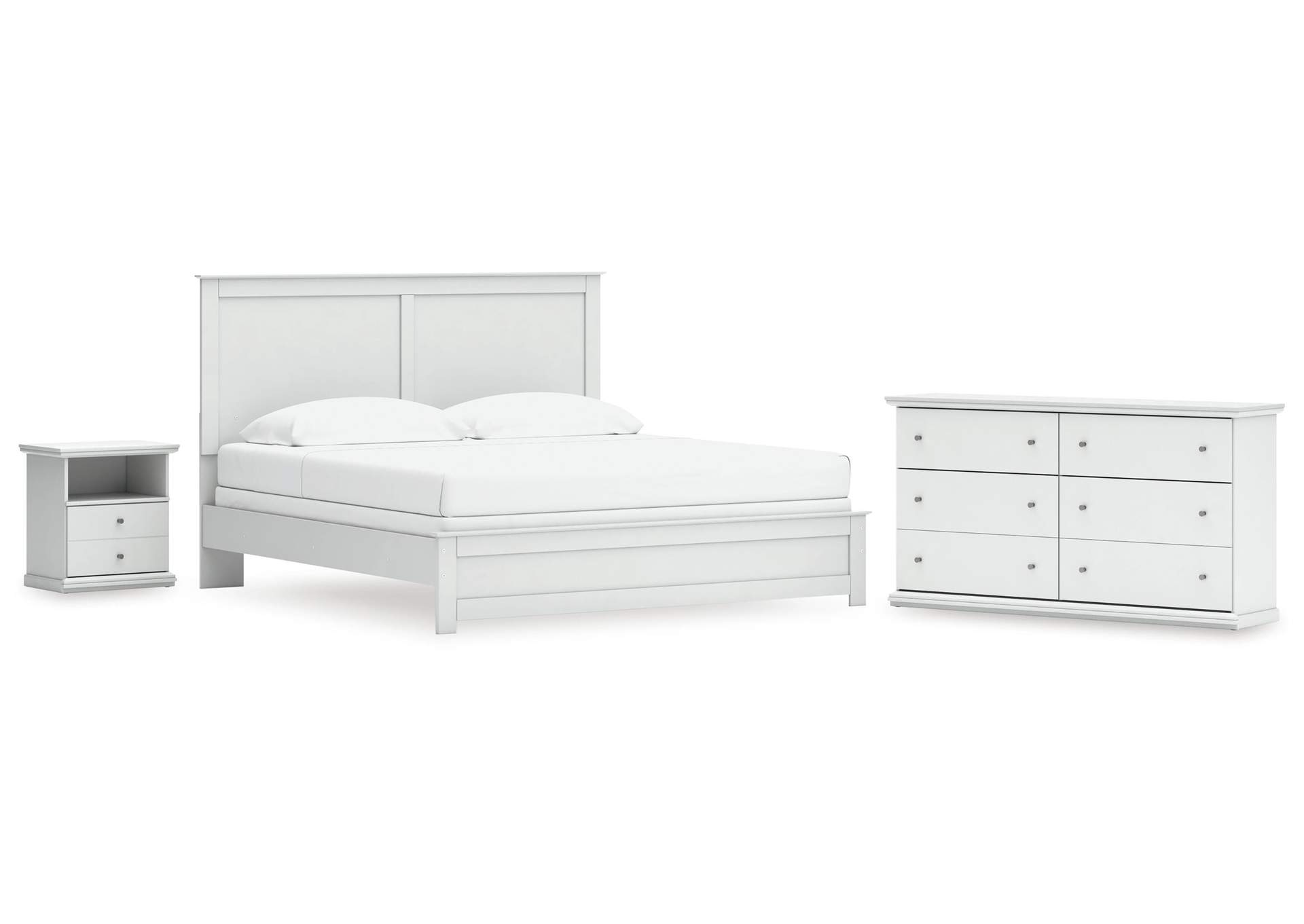 Bostwick Shoals King Panel Bed, Dresser and Nightstand image 1