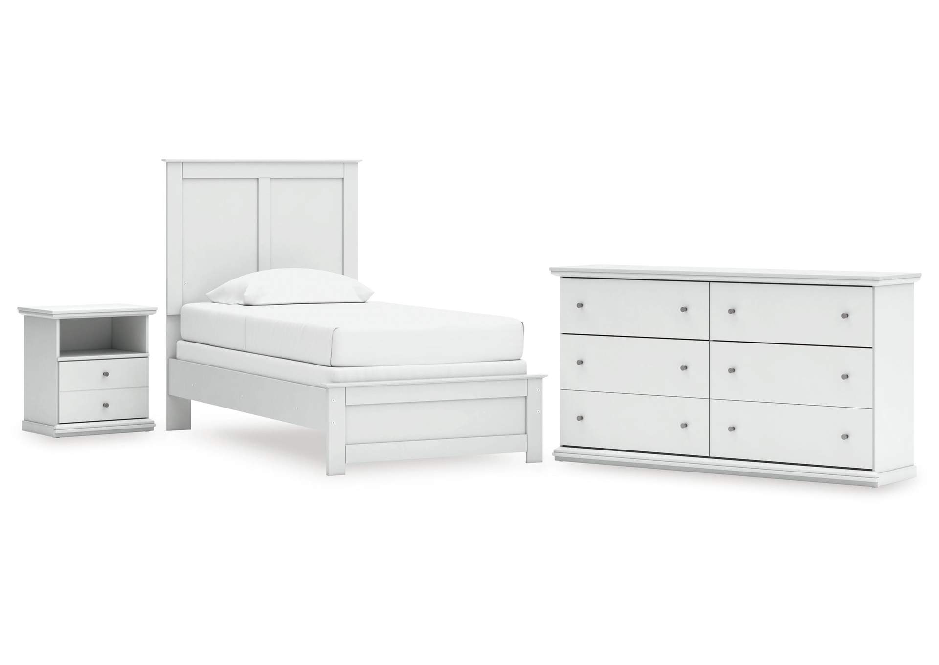 Bostwick Shoals Twin Panel Bed, Dresser and Nightstand image 1
