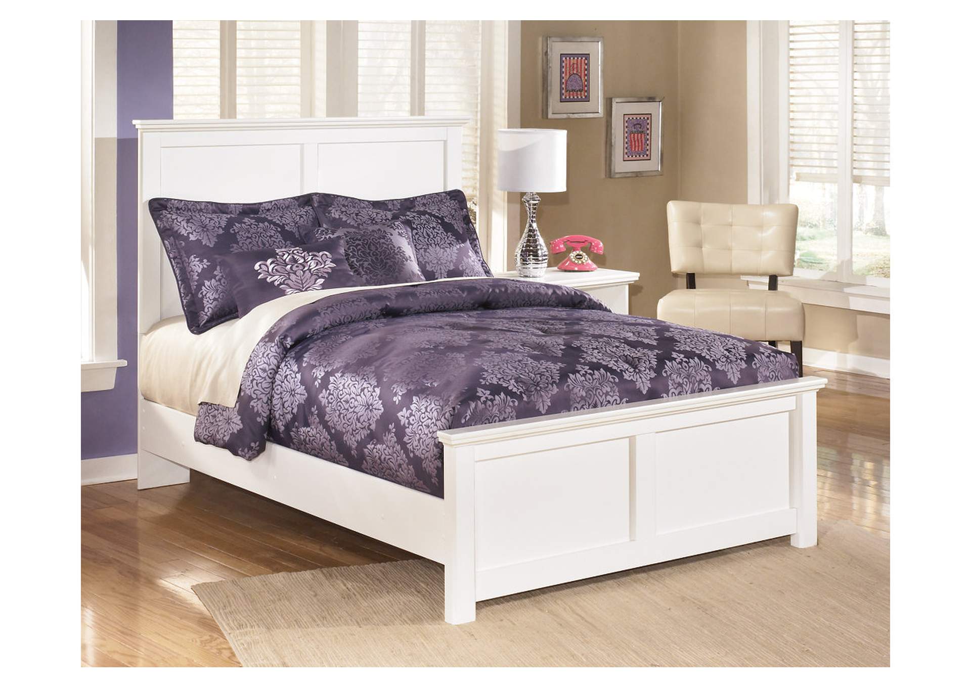 Bostwick Shoals Full Panel Bed with Mirrored Dresser and 2 Nightstands