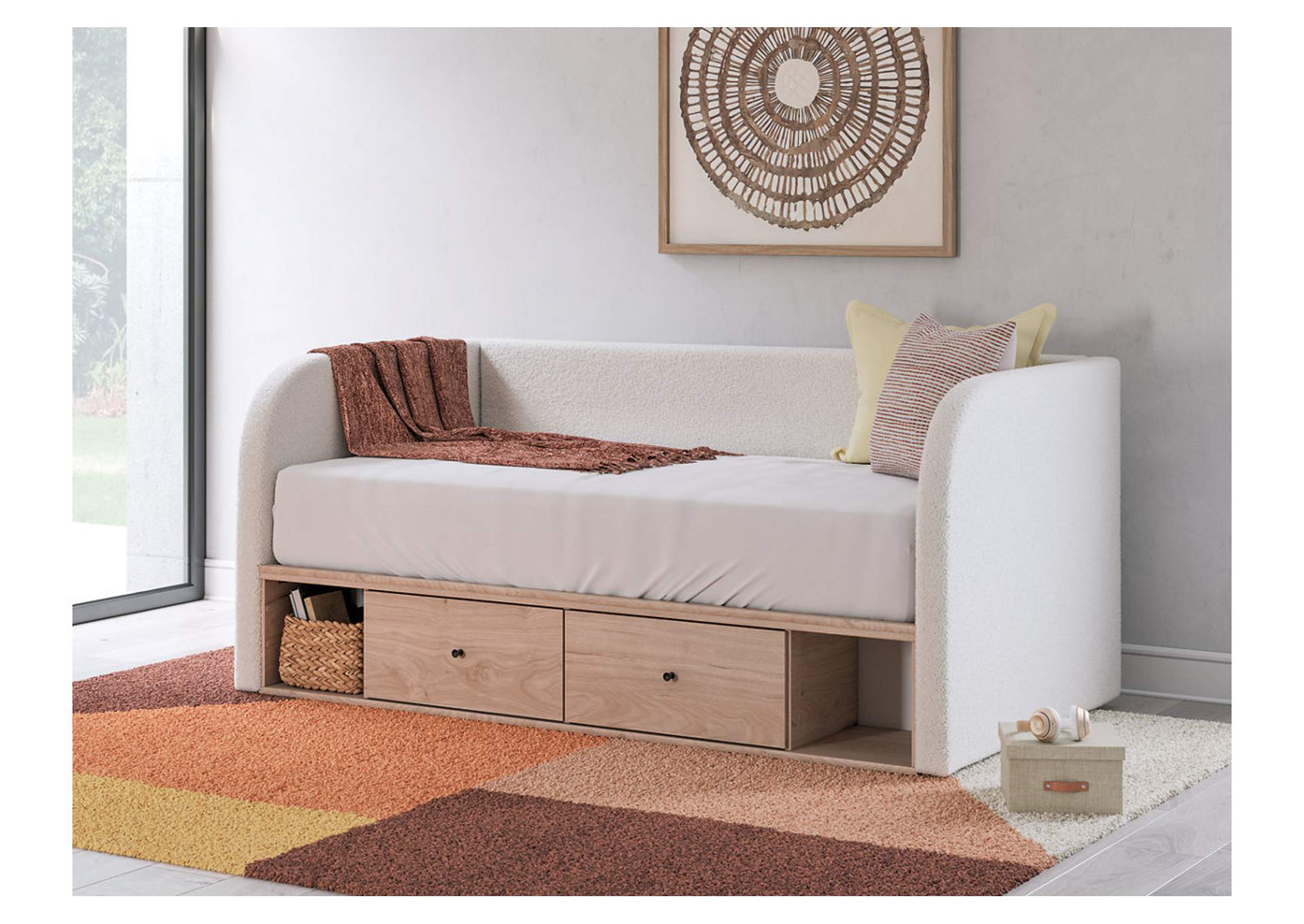 Arloster Full Upholstered Day Bed with Storage image 2