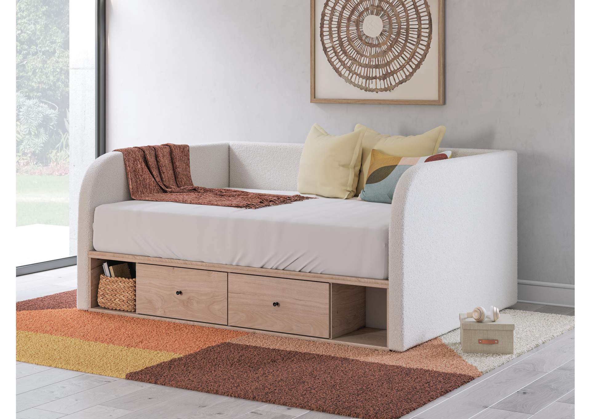 Arloster Full Upholstered Day Bed with Storage image 2