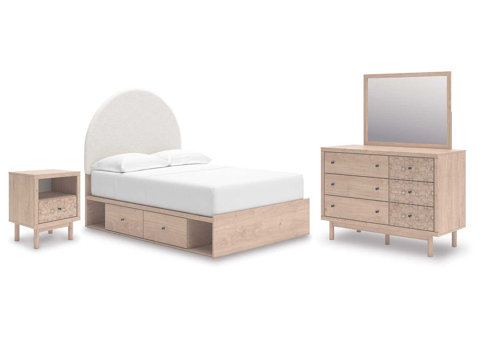 Arloster Full Panel Storage Bed, Dresser, Mirror and Nightstand image 1