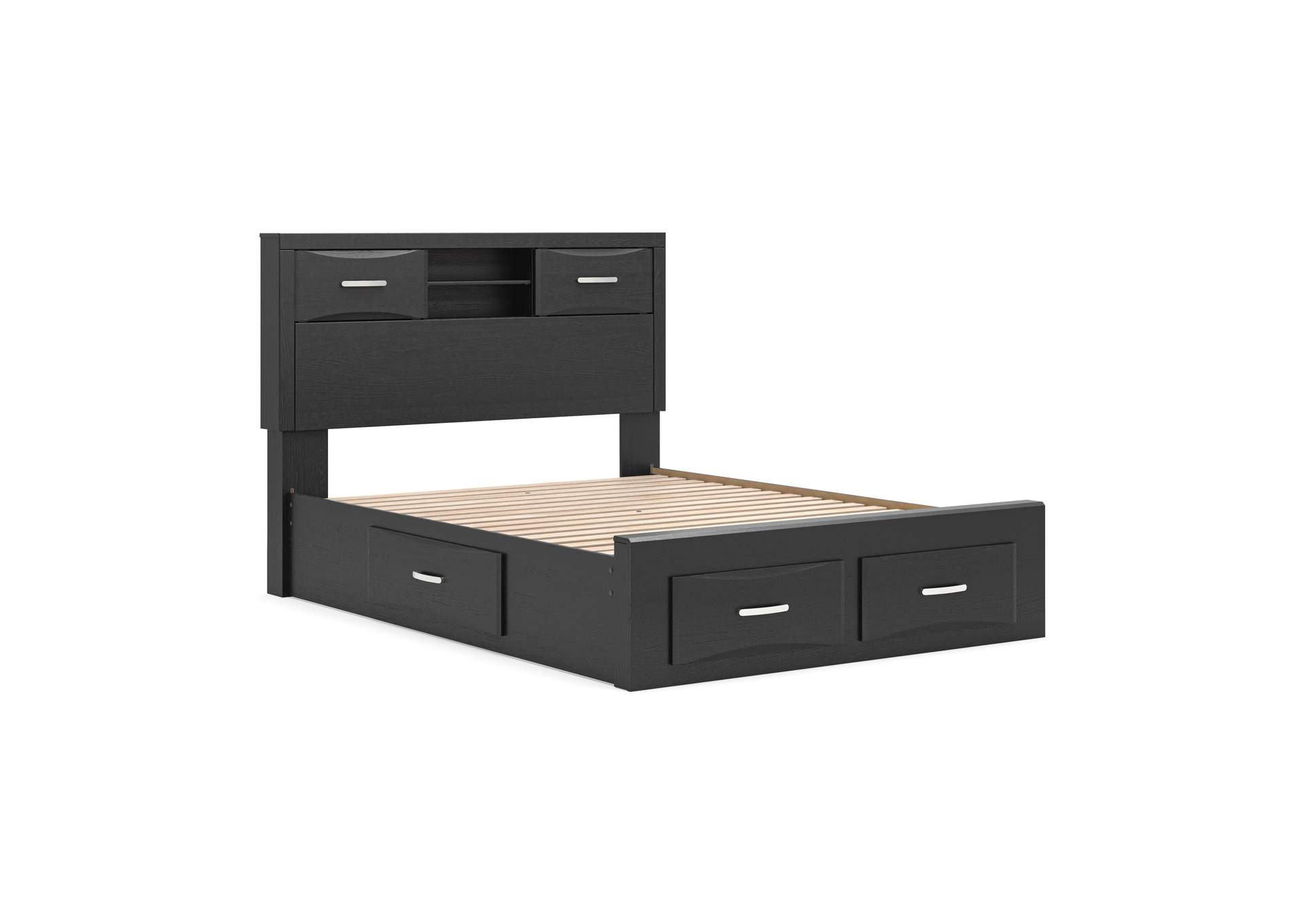 Stabotta Queen Bookcase Bed with Storage image 4