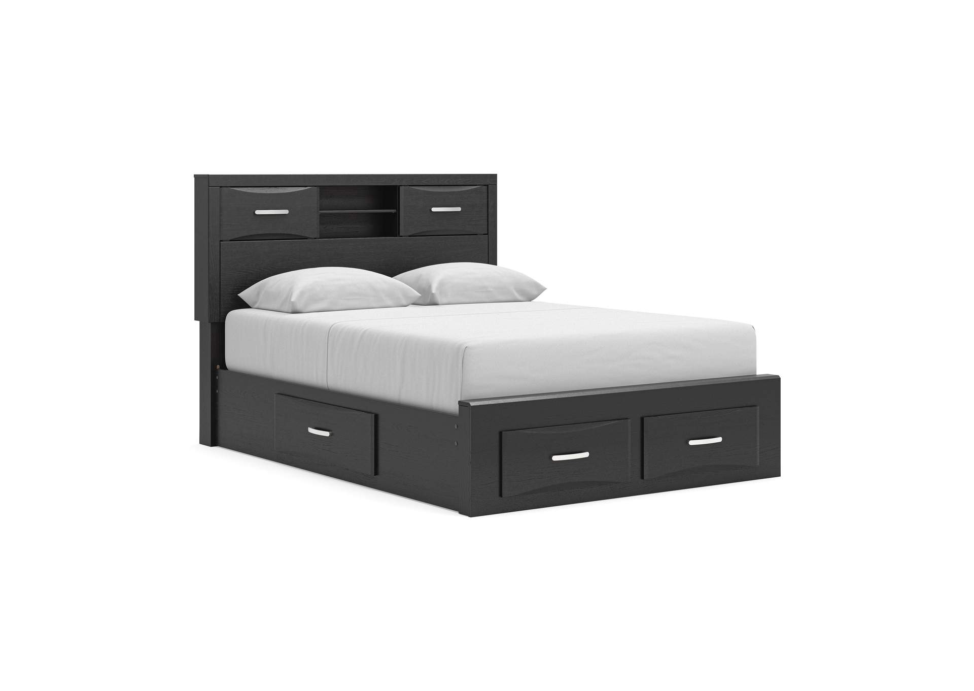 Stabotta Queen Bookcase Bed with Storage image 1