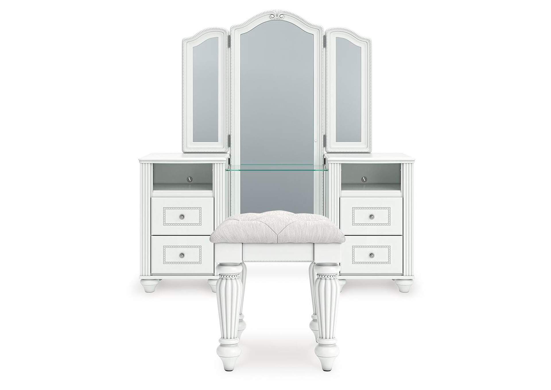 Kozlani Vanity, Mirror and Stool image 1