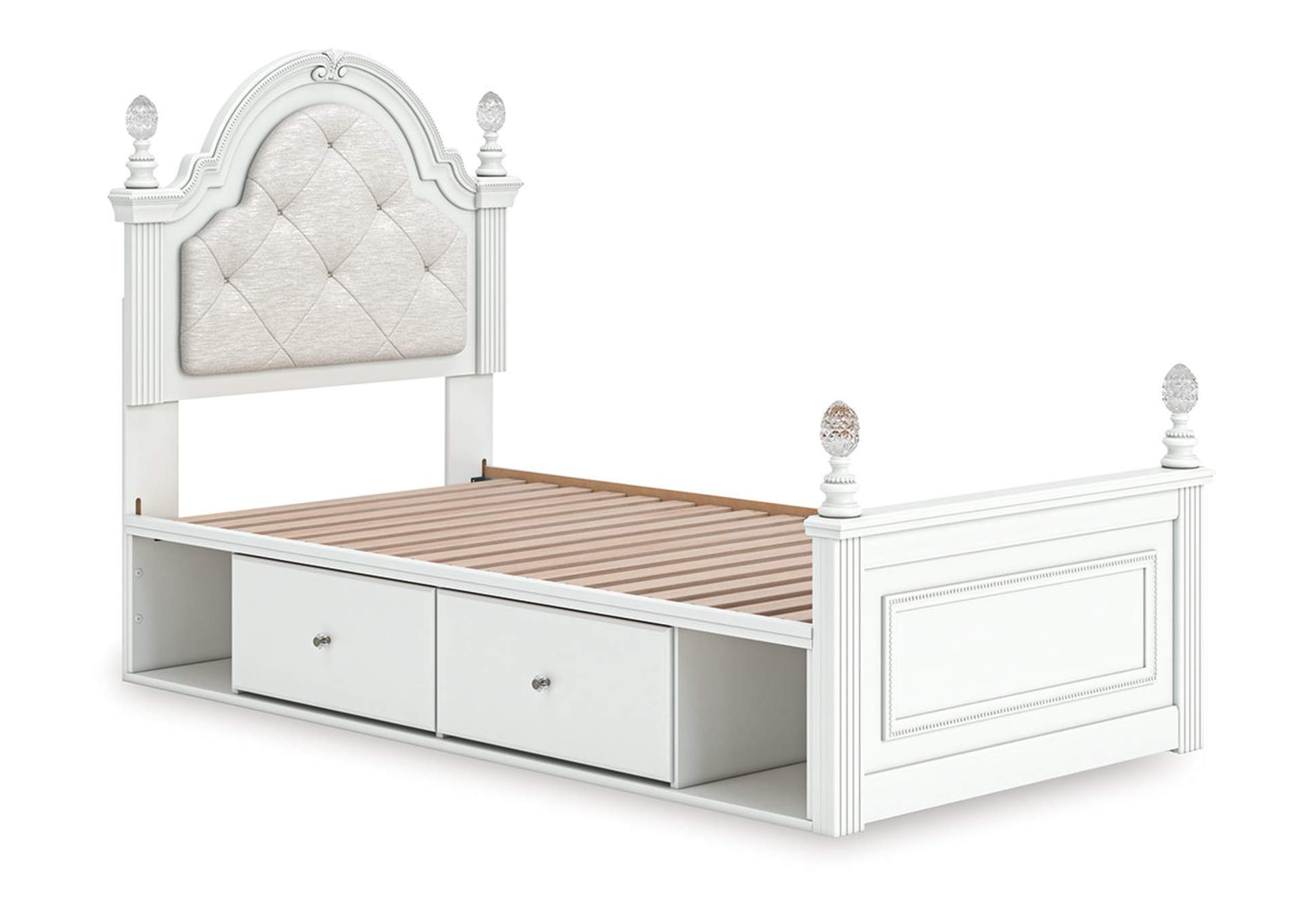 Kozlani Twin Upholstered Panel Storage Bed image 3