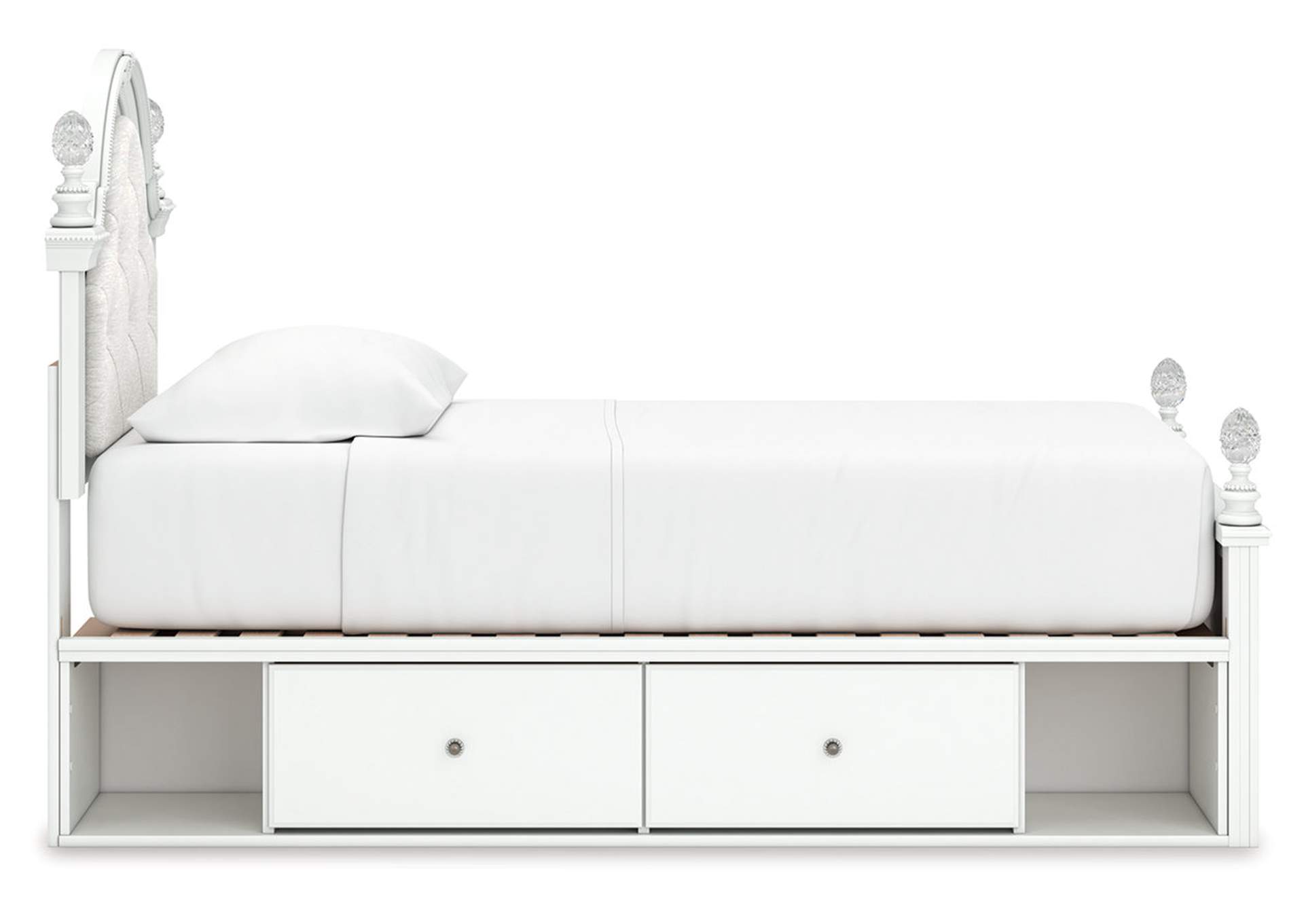 Kozlani Twin Upholstered Panel Storage Bed image 8