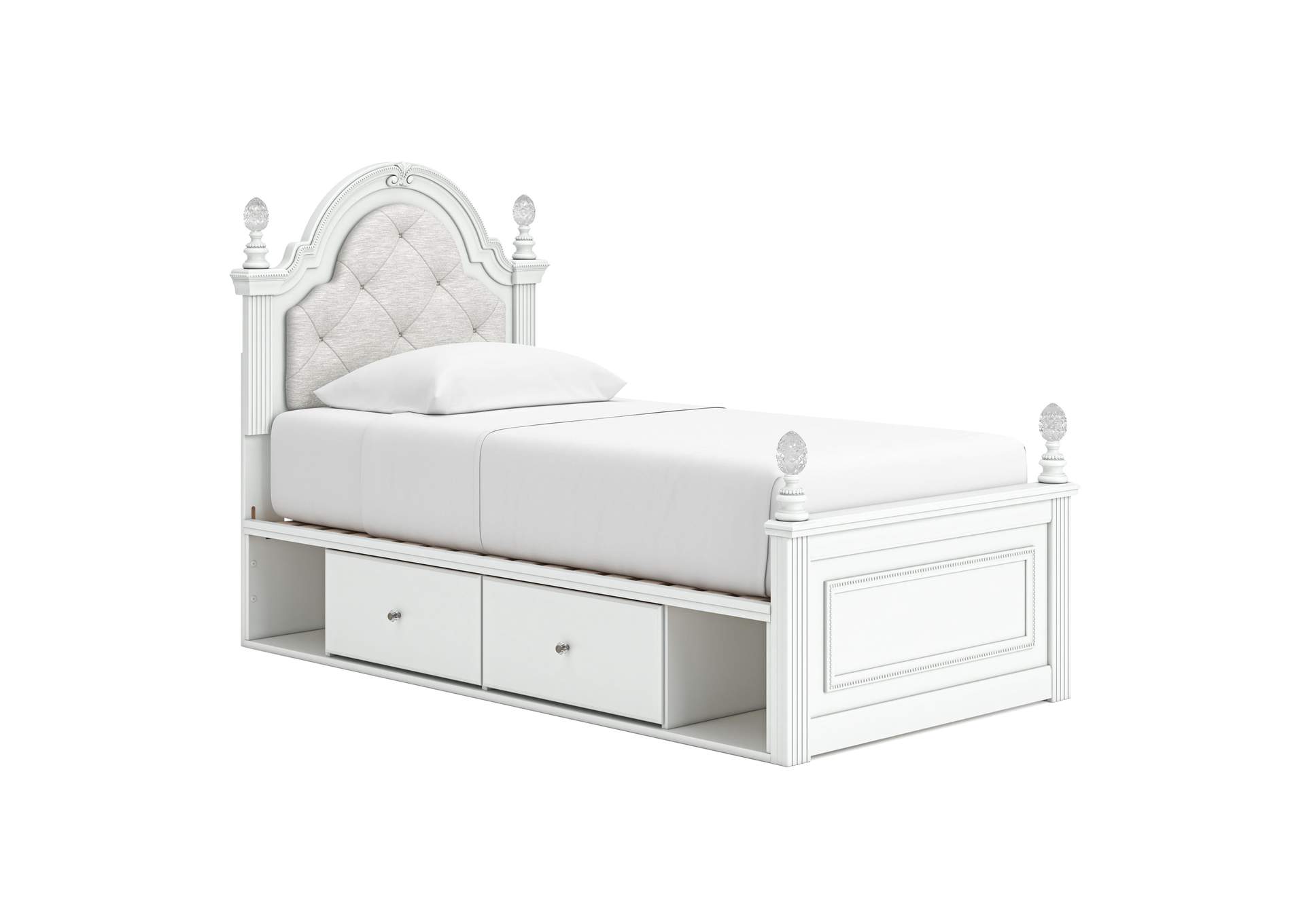 Kozlani Twin Upholstered Panel Bed with Storage image 1
