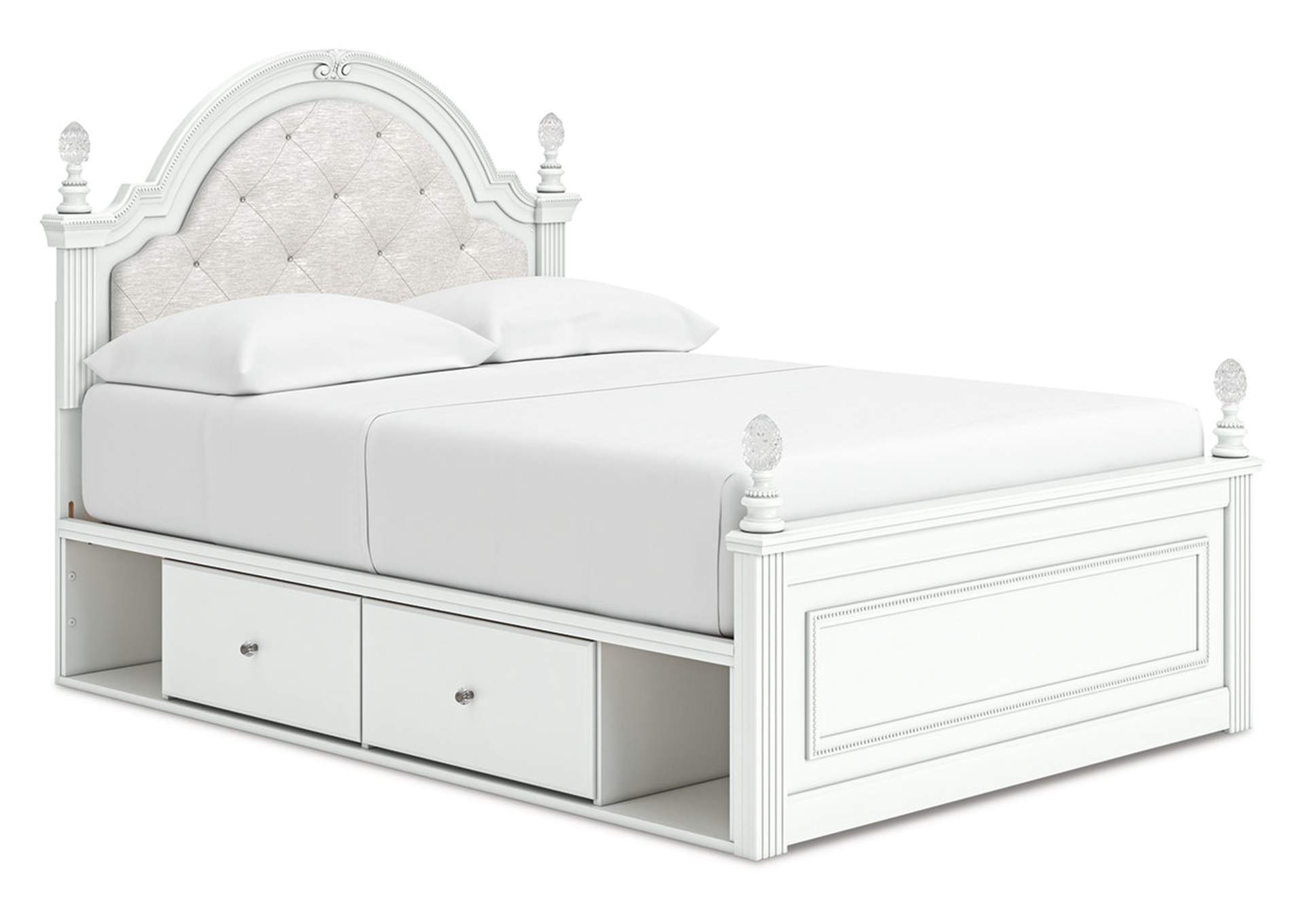 Kozlani Full Upholstered Panel Storage Bed image 1