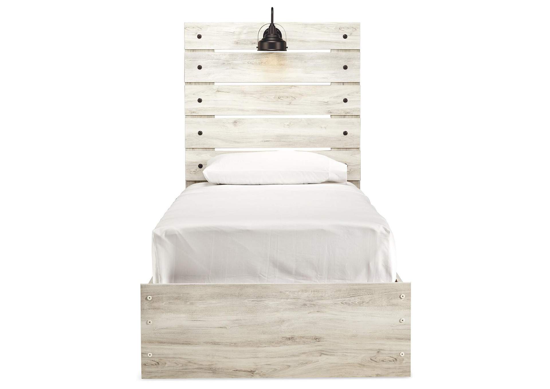 Cambeck Twin Panel Bed with Mirrored Dresser and Nightstand image 5