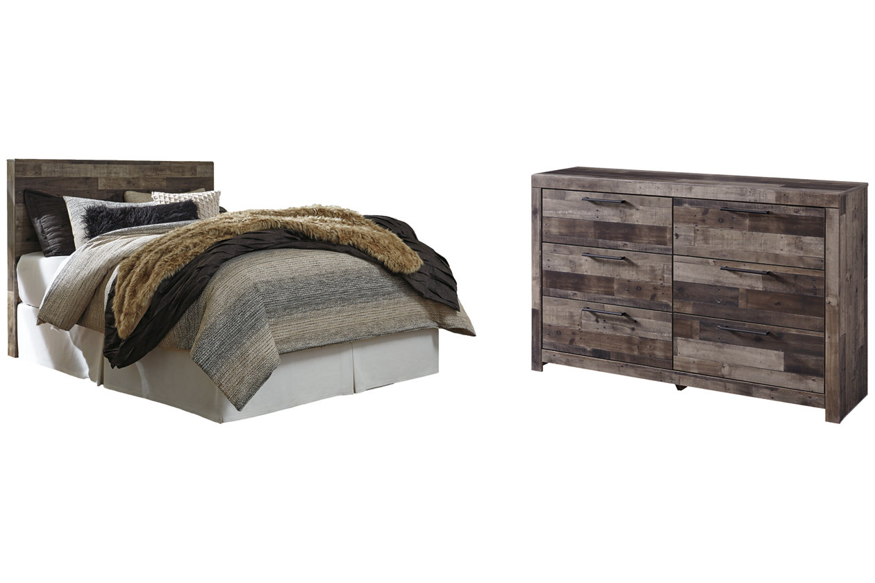 Derekson Queen/Full Panel Headboard Bed with Dresser