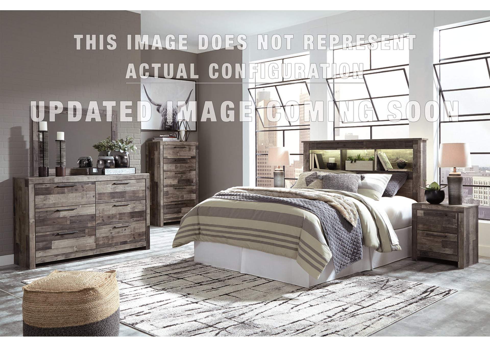 Derekson Twin Panel Bed with 2 Storage Drawers image 1