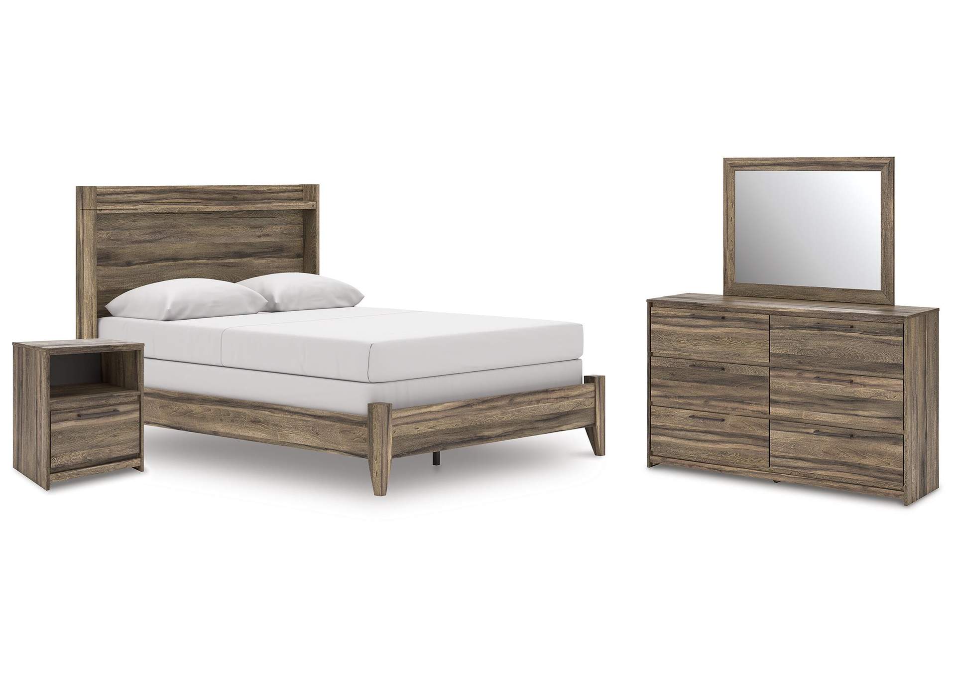 Elbrim Queen Panel Bed, Dresser, Mirror and Nightstand image 1