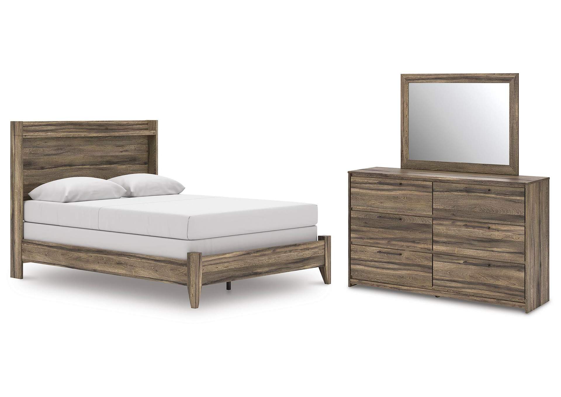 Elbrim Queen Panel Bed, Dresser and Mirror image 1