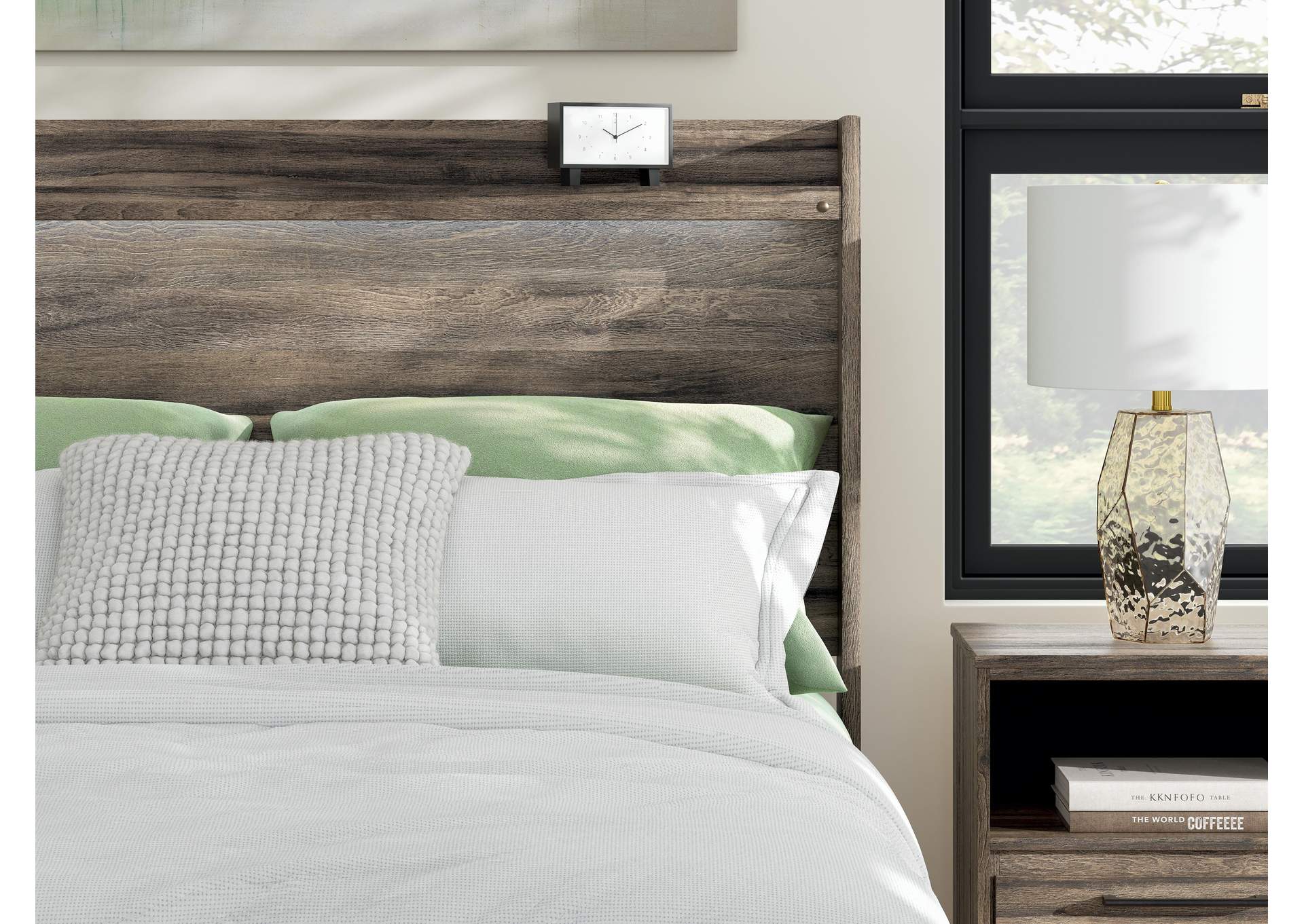 Elbrim Queen Panel Storage Bed, Dresser and Mirror image 12