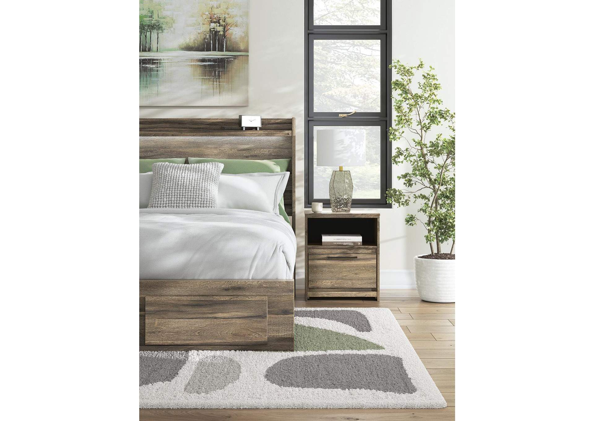 Elbrim Queen Panel Storage Bed, Dresser, Mirror and Nightstand image 11