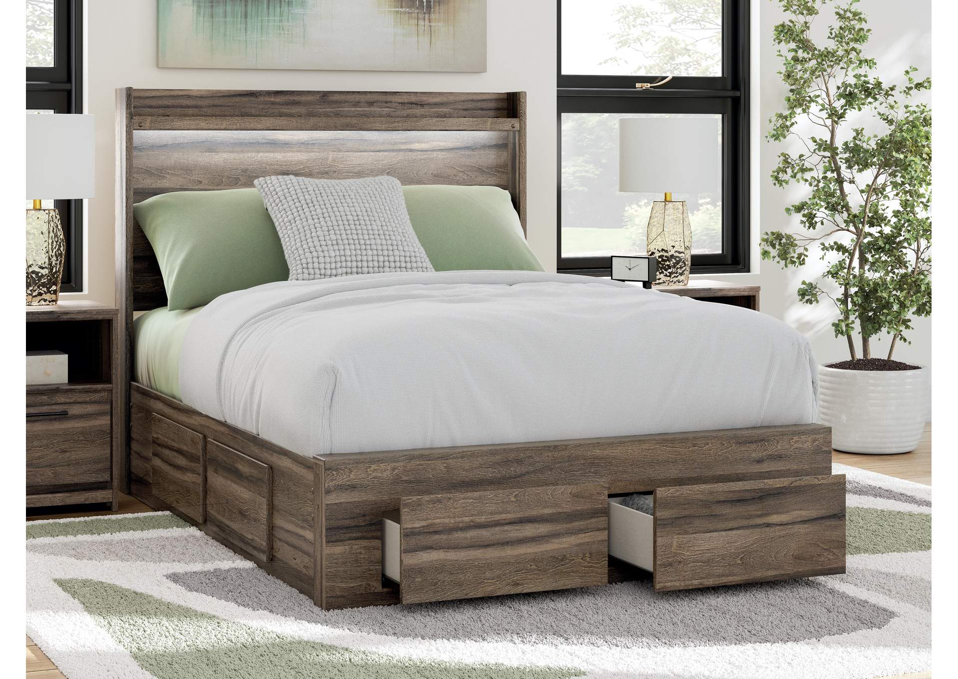 Elbrim Full Panel Storage Bed, Dresser and Mirror image 11