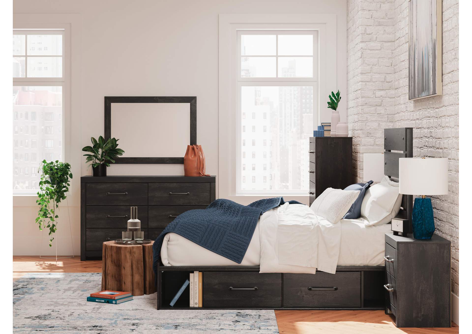 Hollivern Twin Panel Bed with Storage image 13