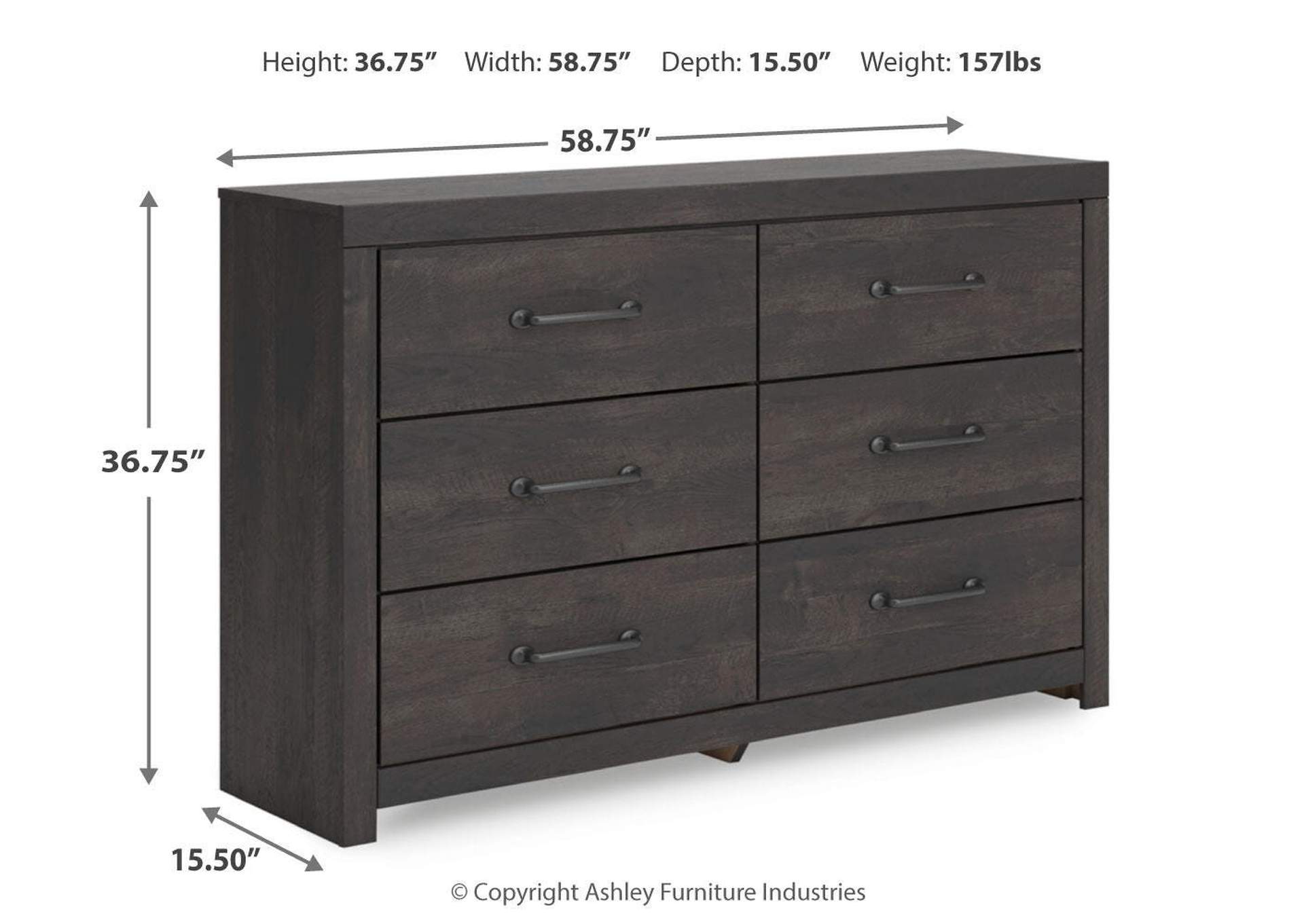 Delmorta Twin Panel Bed with Storage, Dresser and Nightstand image 27